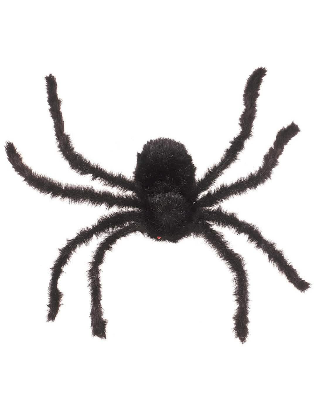Obrovský tvarovateľný pavúk halloween na čiernu chlpatú dekoráciu