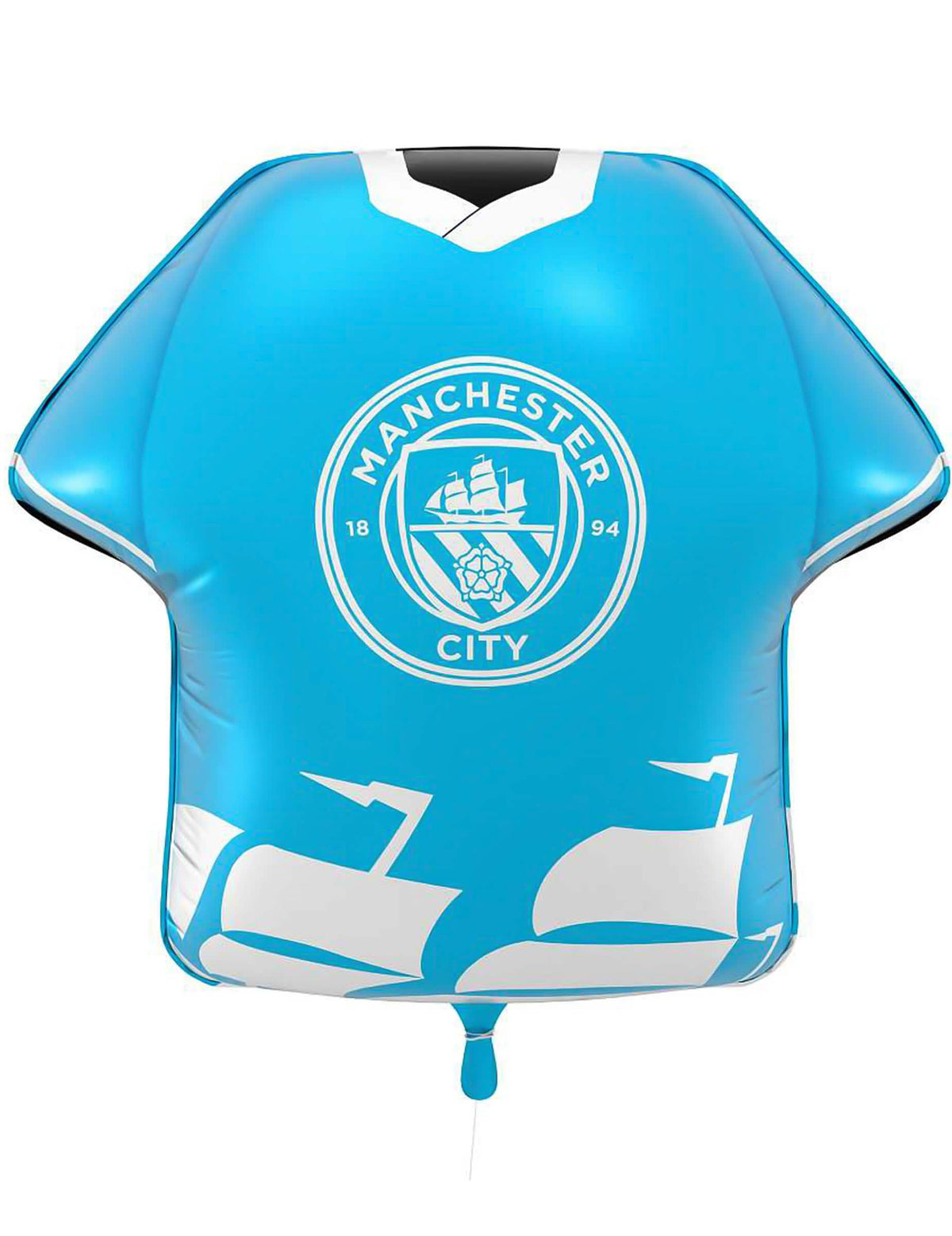 Modrý fóliový balón v tvare dresu Manchester City Football Club 52 x 51 cm