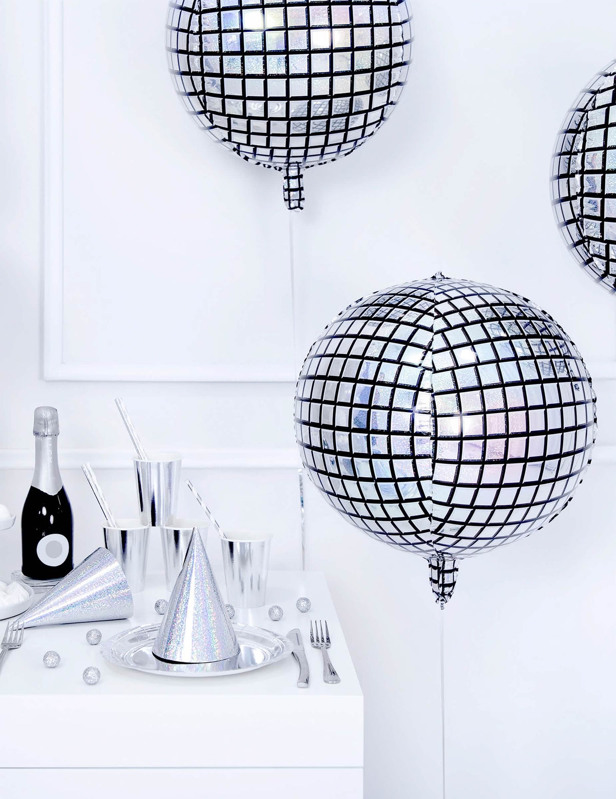 Balónová párty dekorácia z hliníkovej fólie disco guľa
