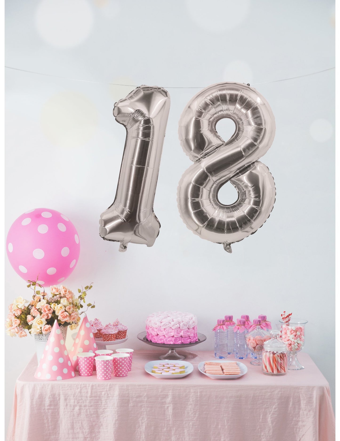 Situácia s hliníkovou balónovou číslicou na stranu