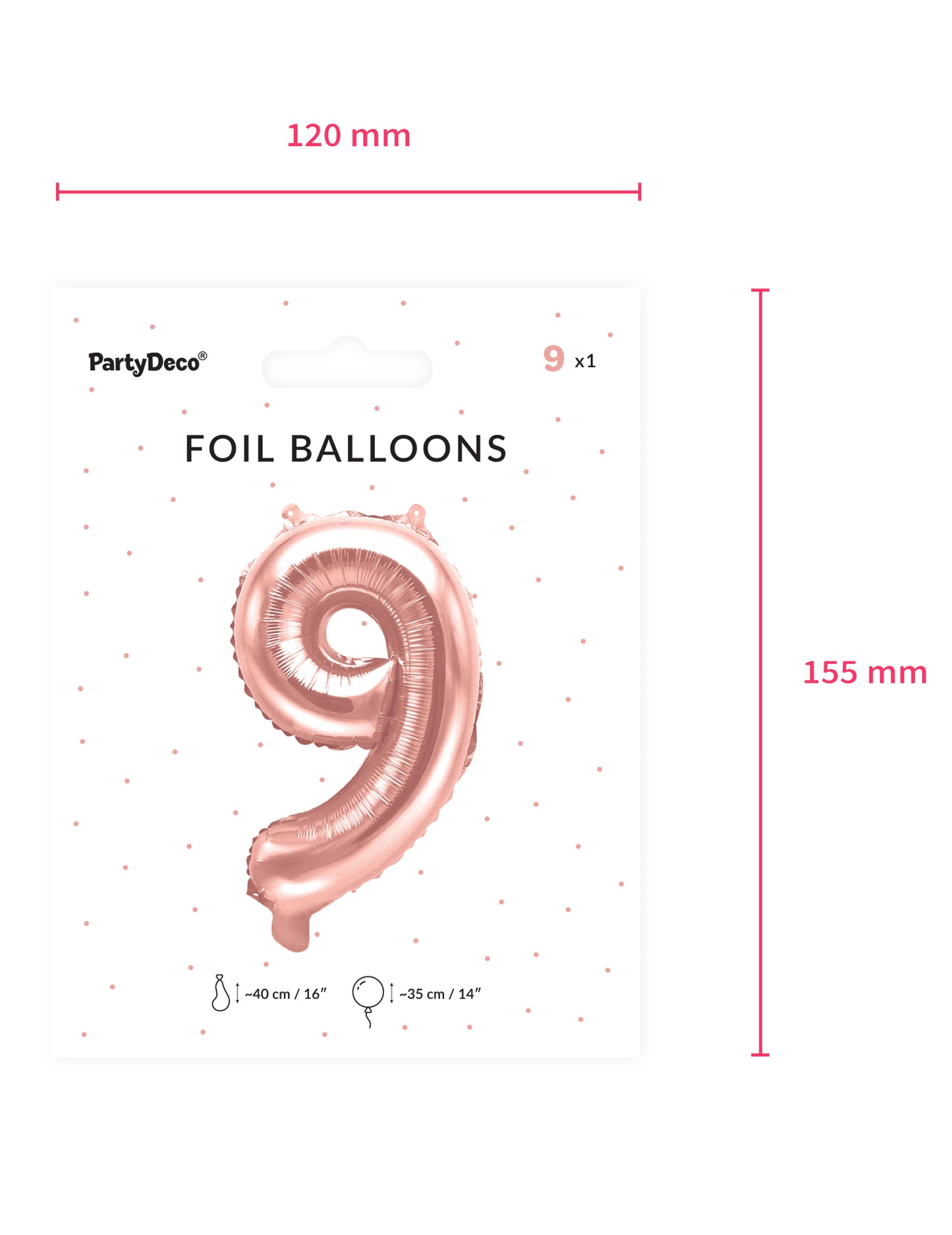 Hliníkový balón ružové zlato 36 cm