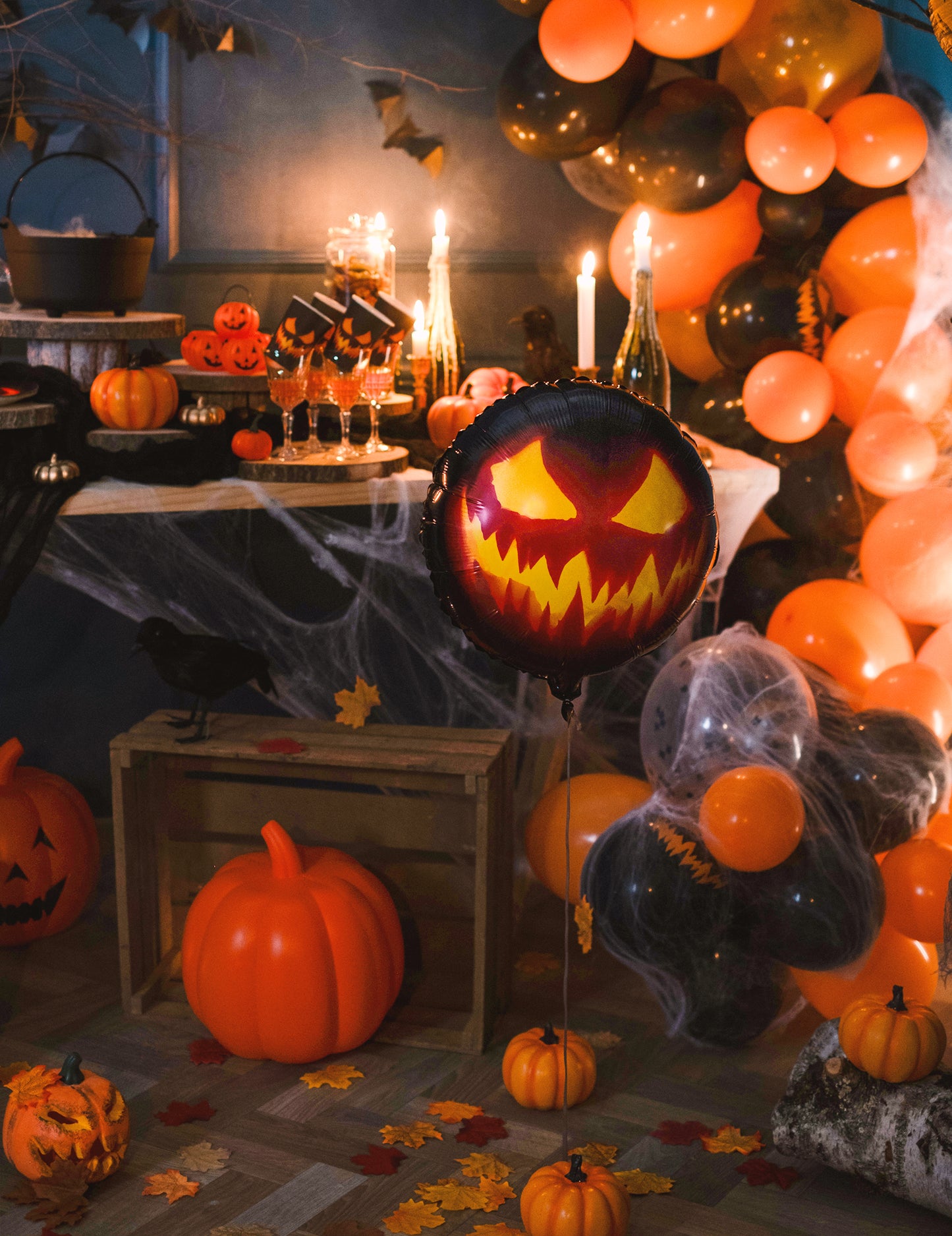 Desivé tekvicové hliníkové gule 45 cm