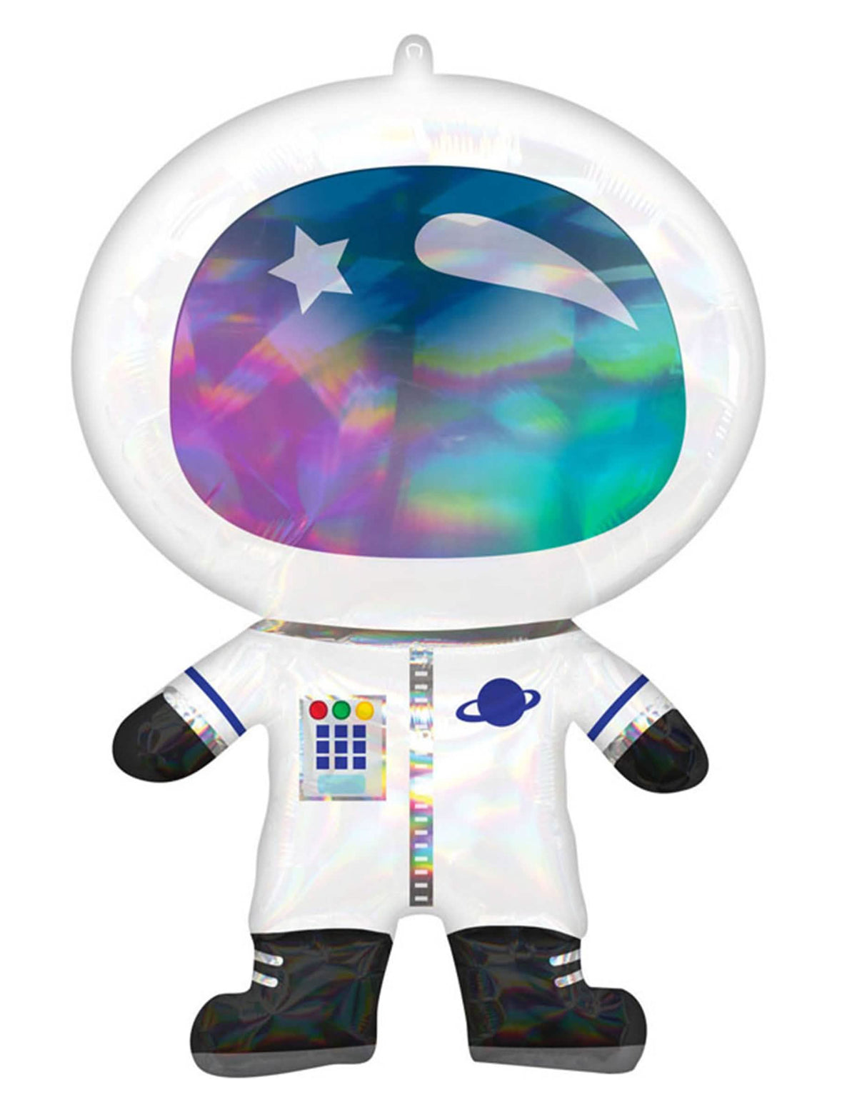 Héliový balón astronauti biela iridescentný