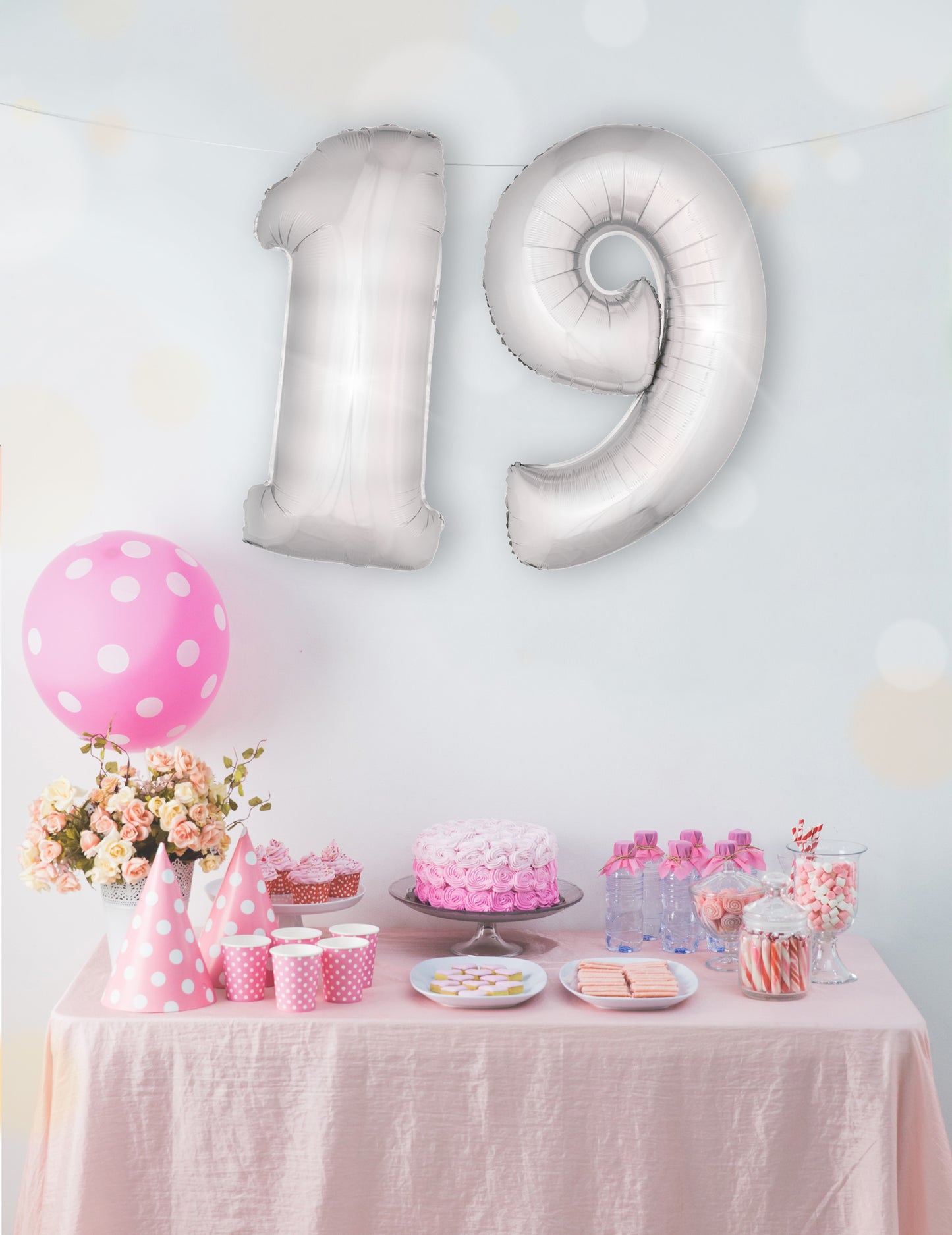 Hliníkový balón striebro Obrázok 1 m