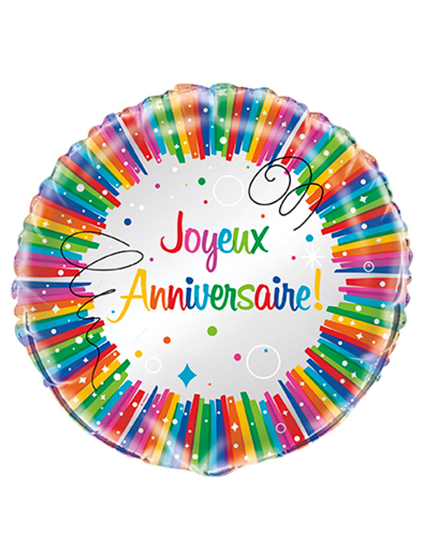 Viacfarebný fóliový balón k narodeninám 45 cm nafukovacie
