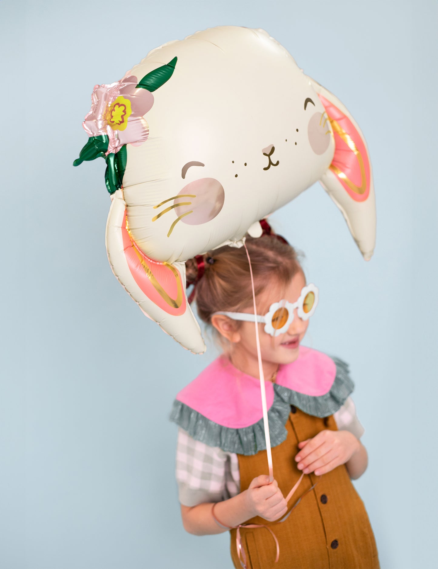 Fóliový balón v tvare roztomilého zajačika 65 x 55 cm hélium a vzduch