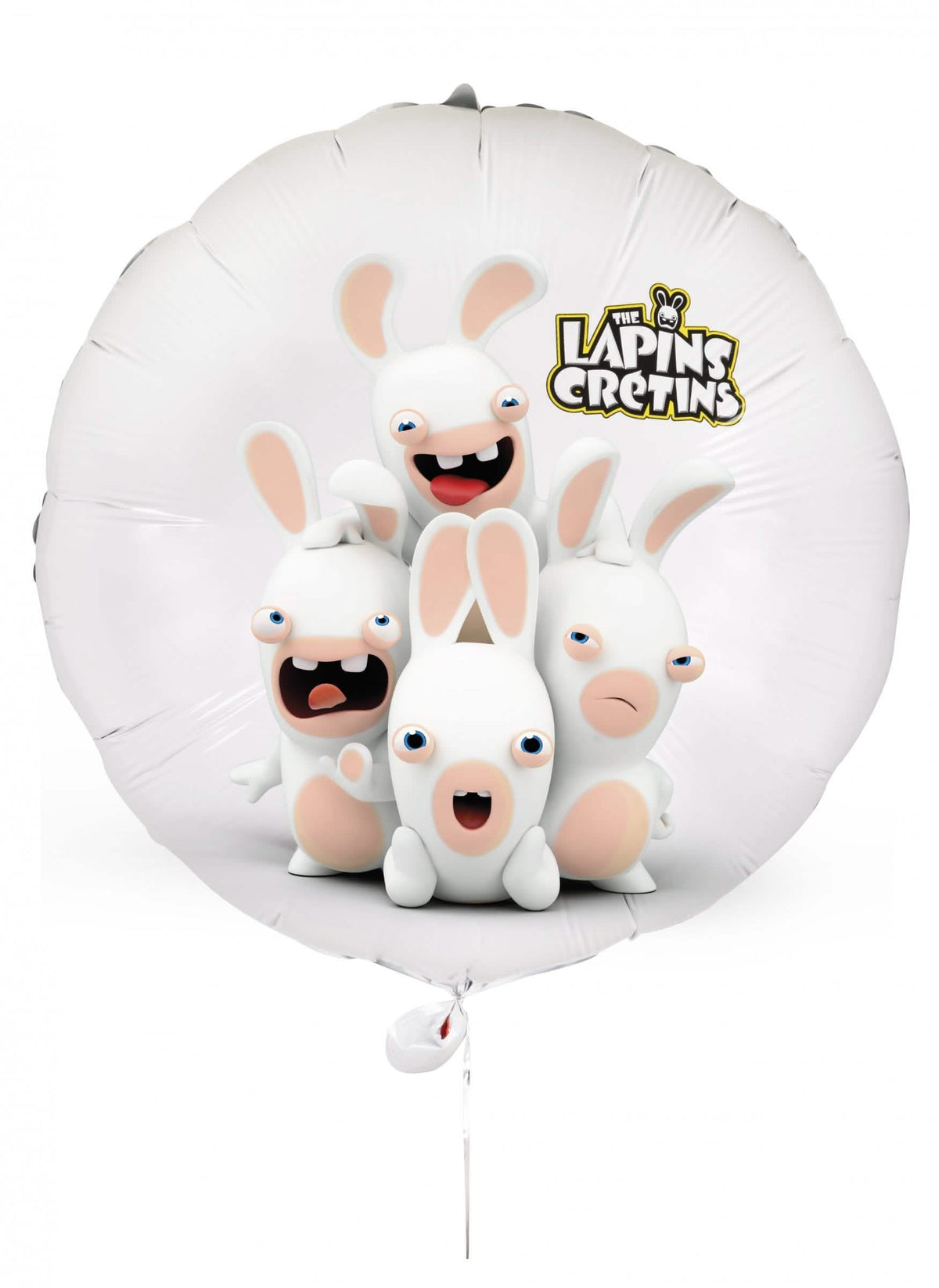 Hliníkový balón Raving Rabbids biela s postavami