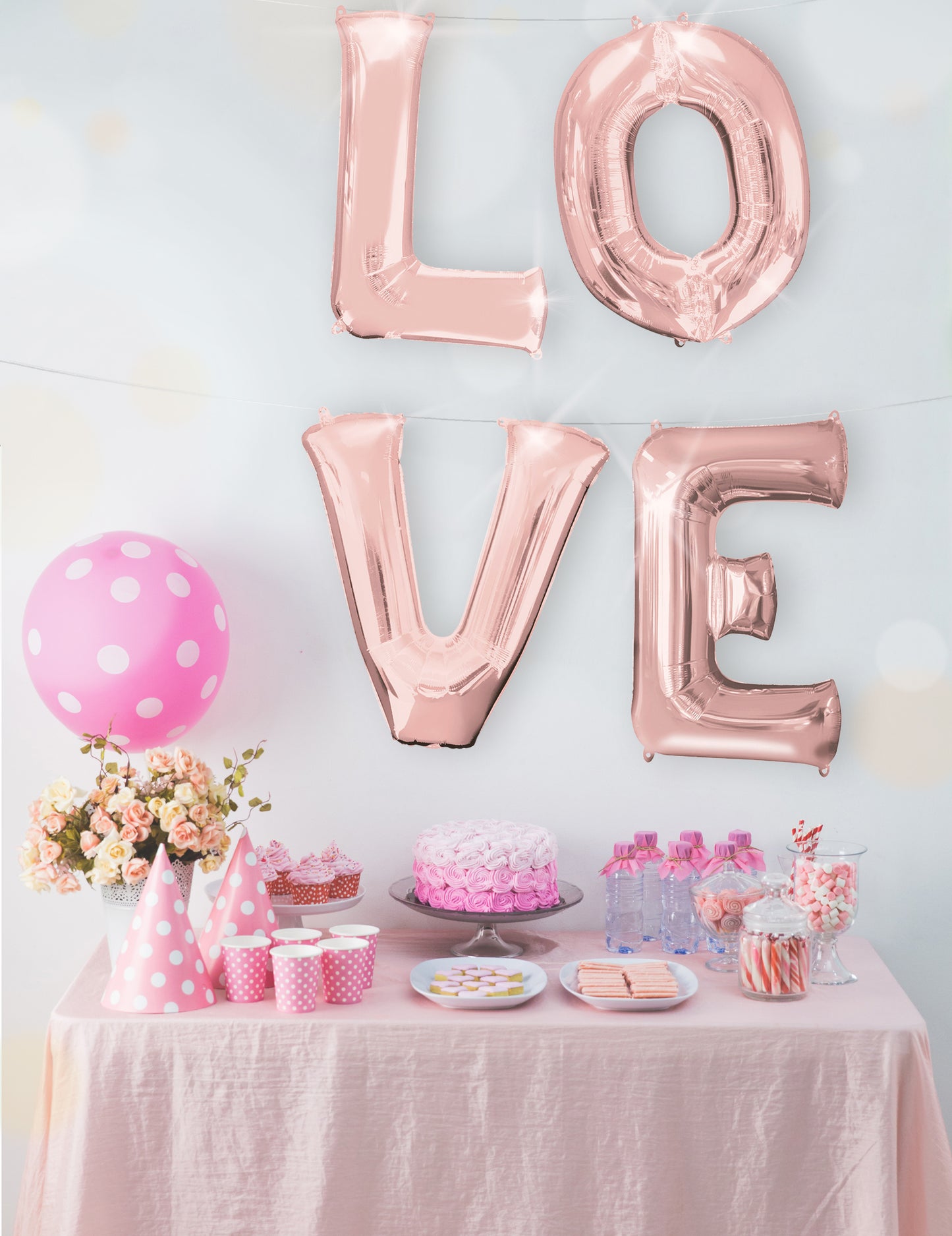 Fóliový balónový list ružové zlato 81 cm