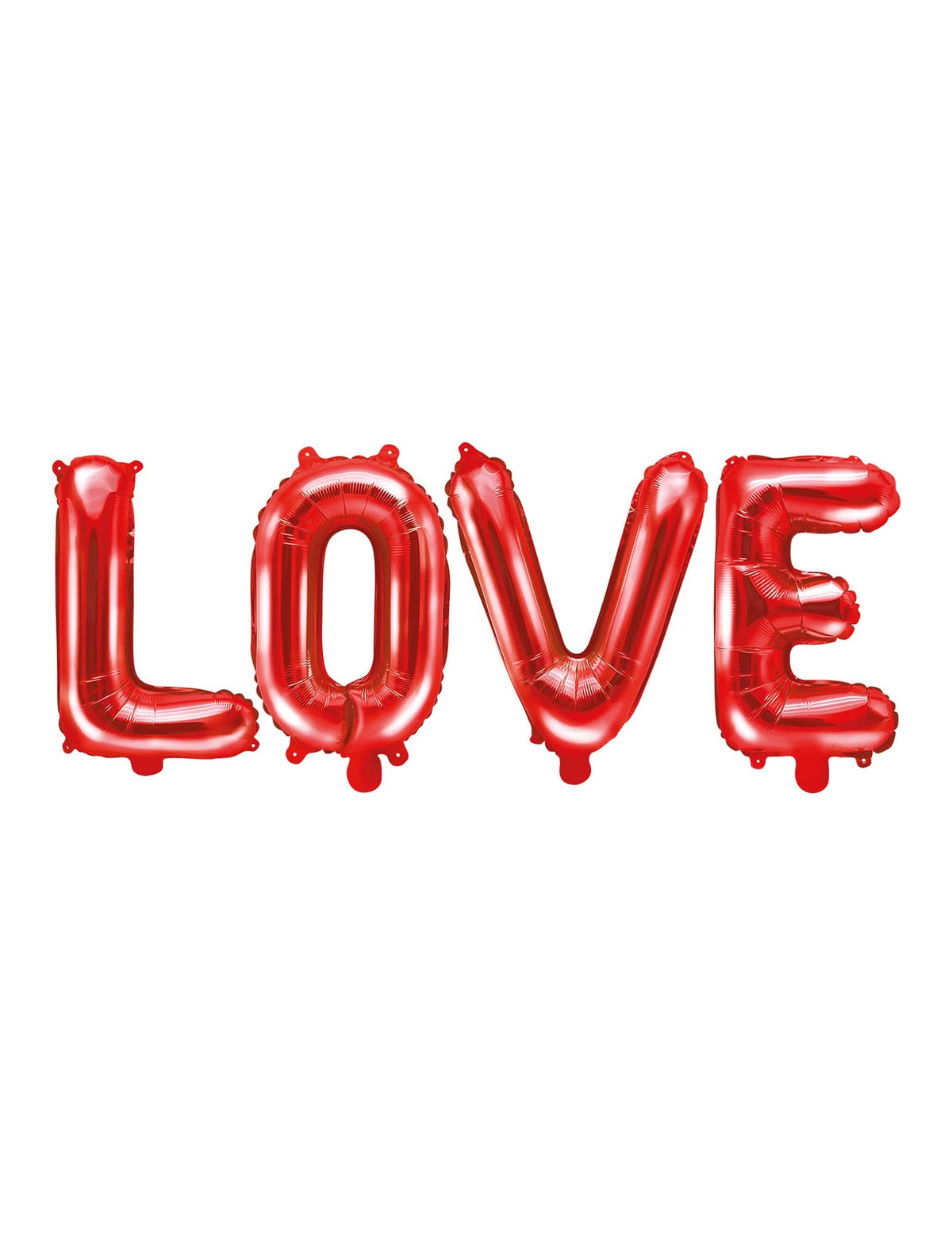hliníkový balón s písmenami LOVE na svadbu červená