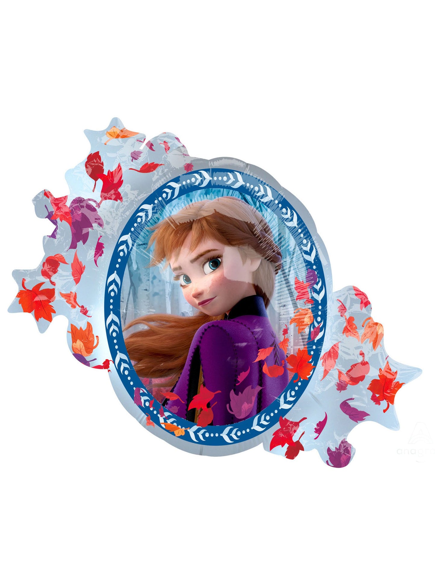 Rekto zadná hliníková guľa Elsa a Anna Snow Queen 2 76 x 66 cm