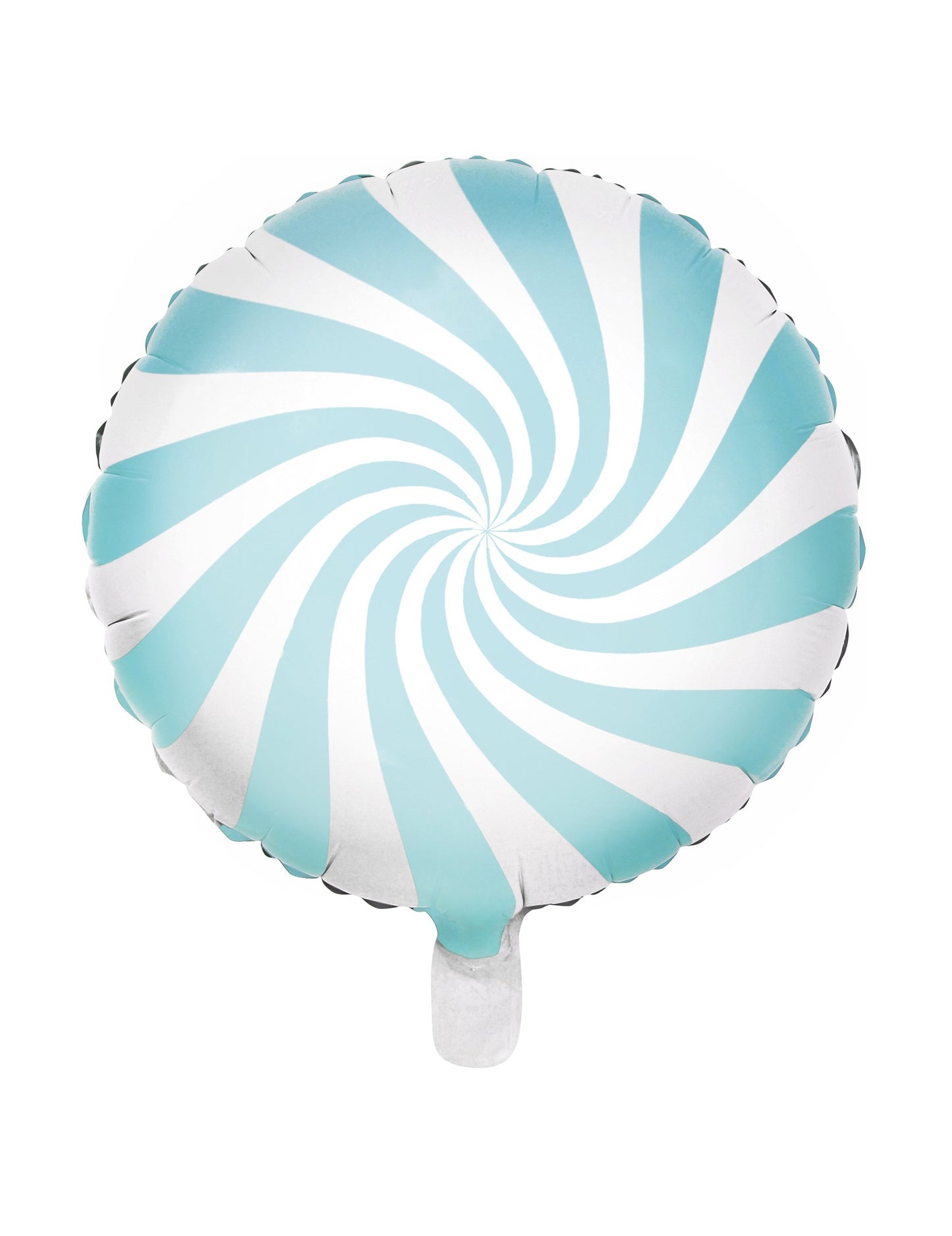 Hliníkový balón tyrkysový a biely lízatko 45 cm