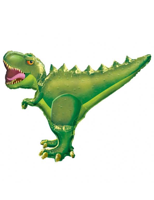 Veľký hliníkový balón t-rex na narodeniny zelená
