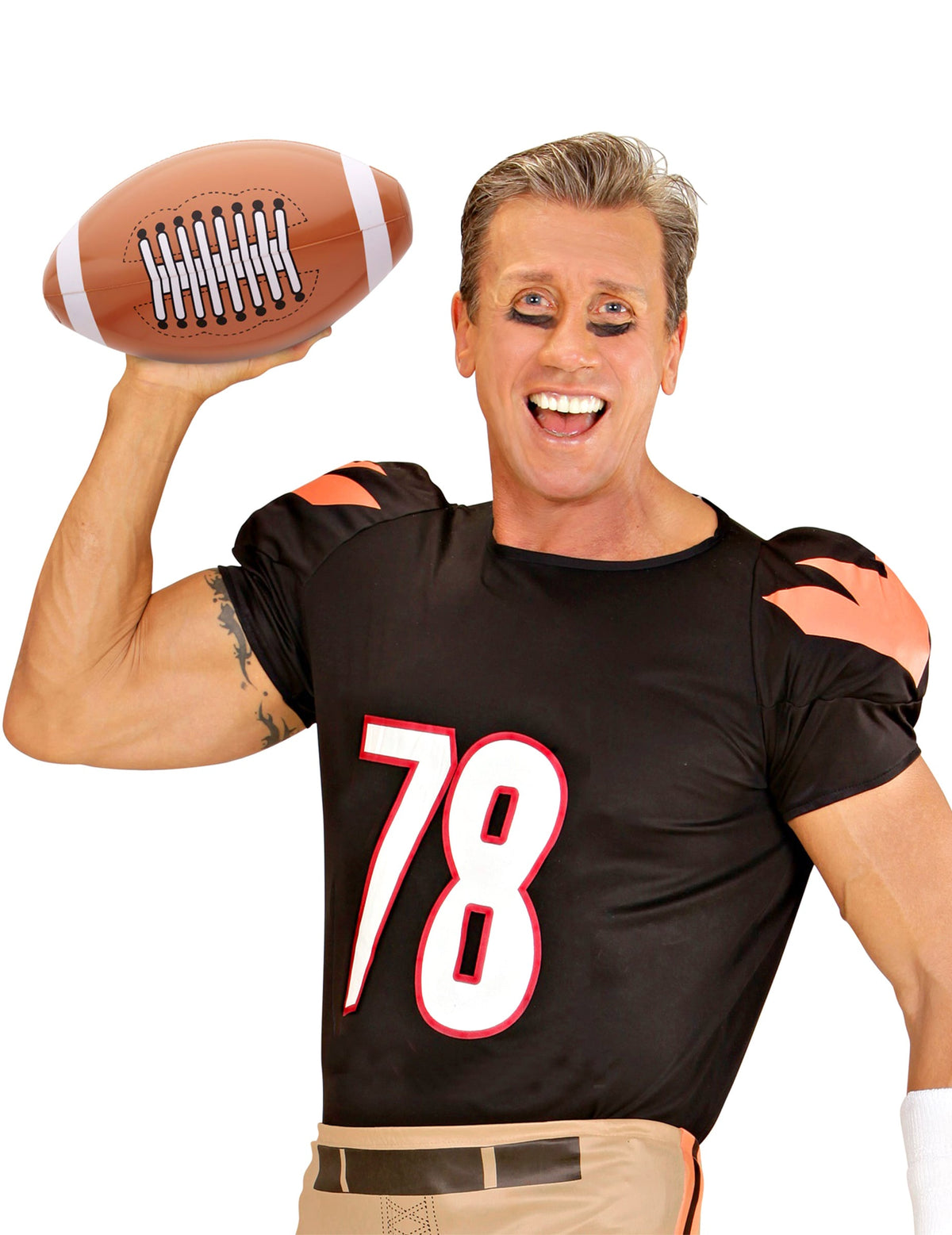 Mise en situation du ballon football américain gonflable