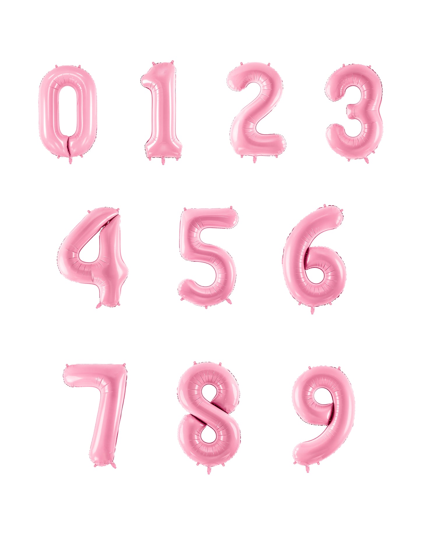 Obrovský pastelovo ružový číselný balón 86 cm