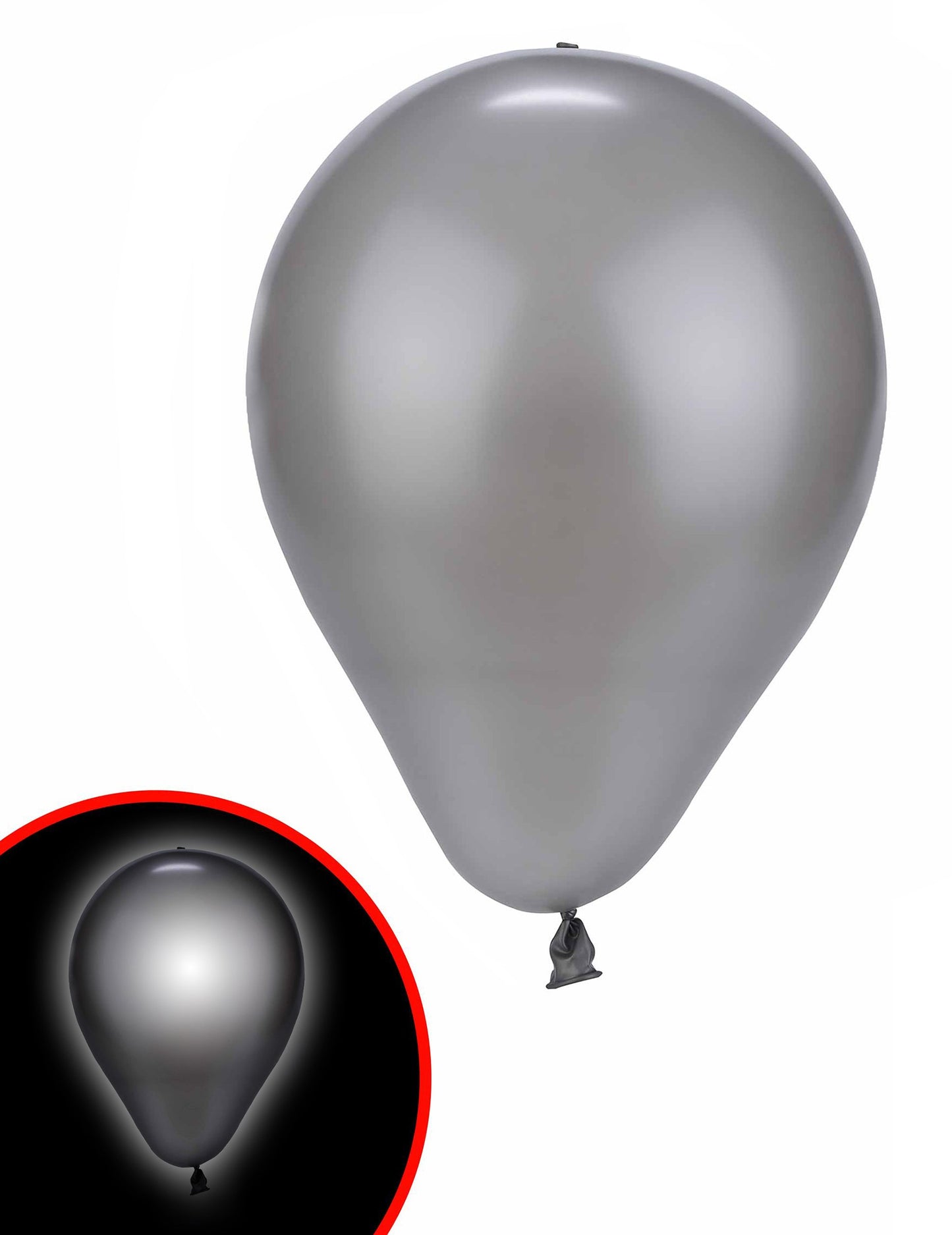Strieborné LED balónik ilooms