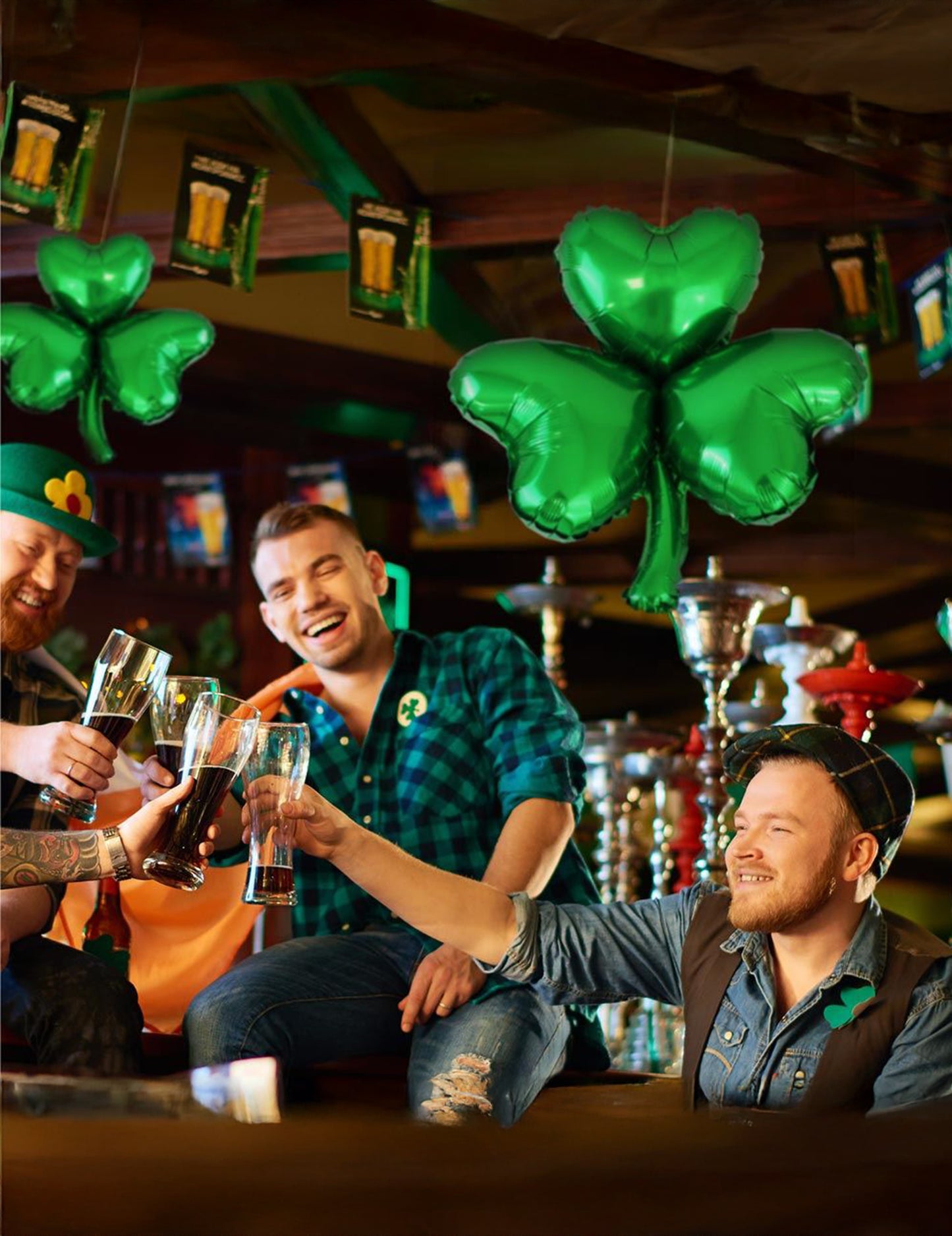 Kovový balón trèfle sv. Patrick 40 cm