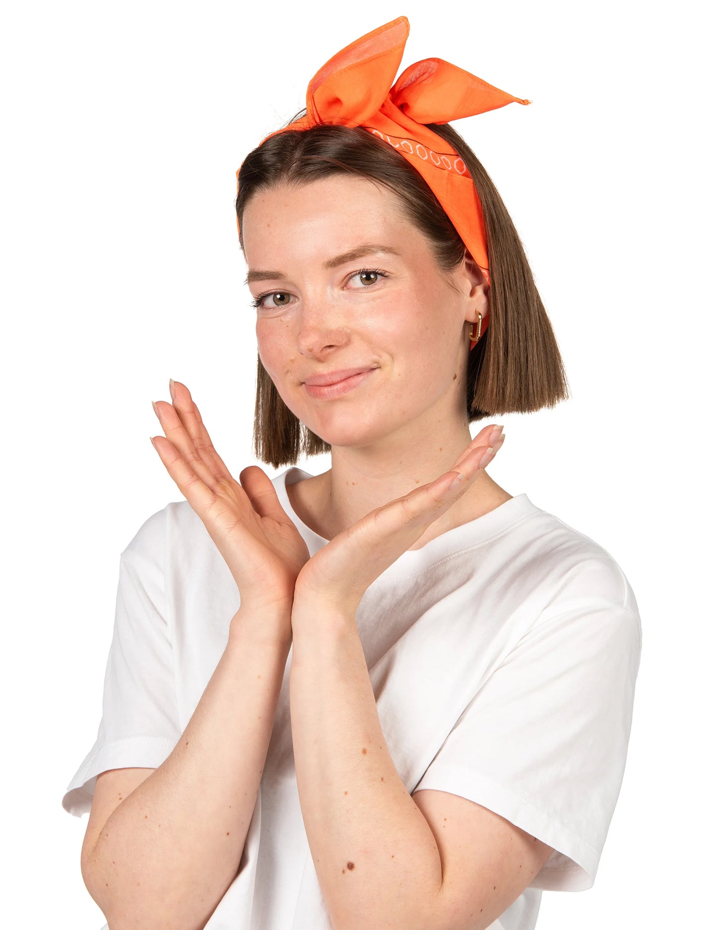 Fluorescenčná oranžová bandana pre dospelých