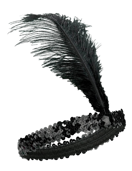 Vue de profil du bandeau Charleston pour femme