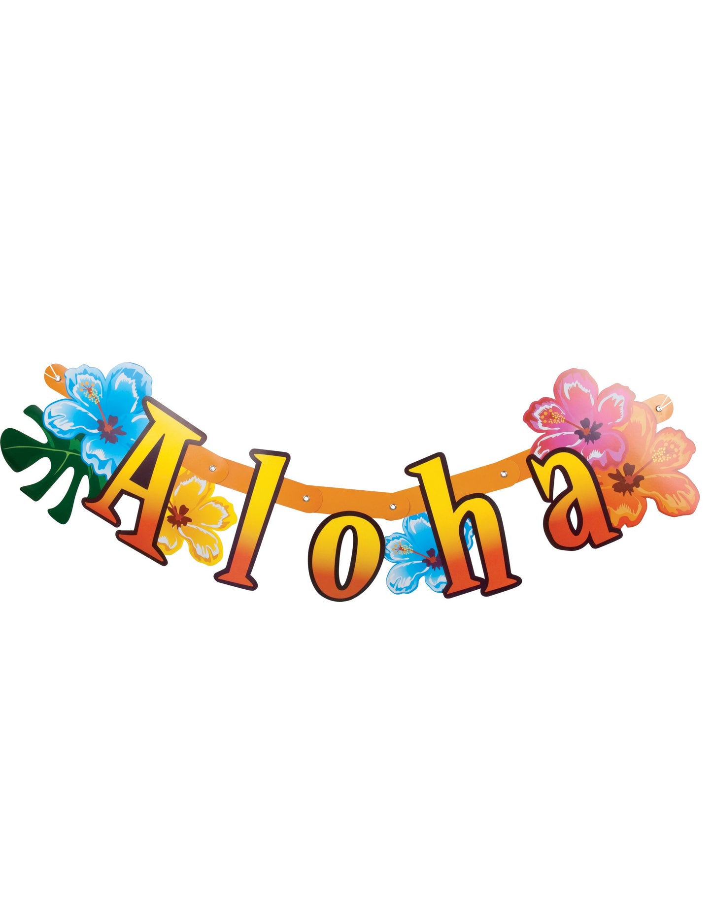 Otočná banner Aloha Hawaii na viacfarebnú dekoráciu oslavy s hibiskusovými kvetmi