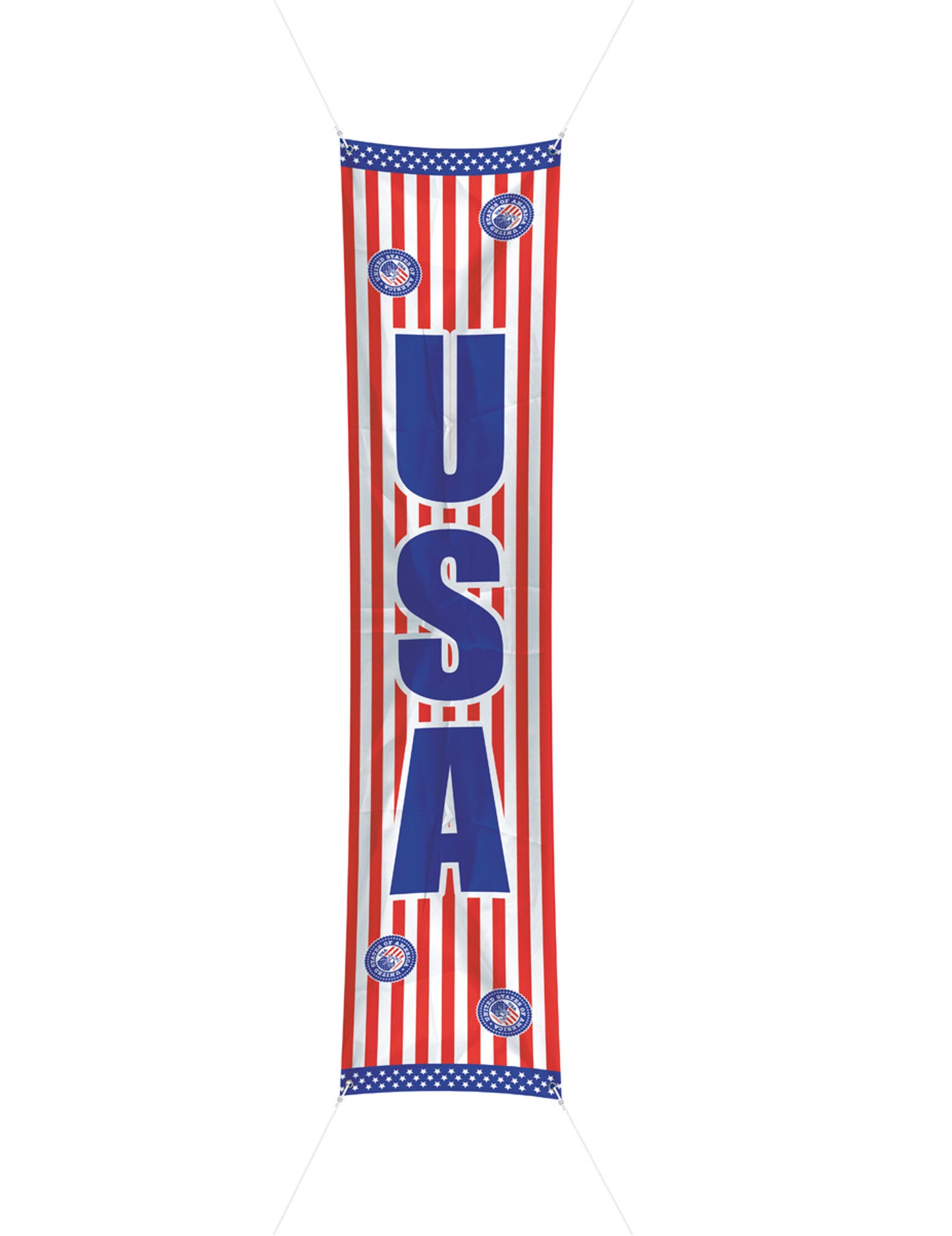 Décoration de porte USA Party pour fête bleu blanc rouge à rayures et étoiles
