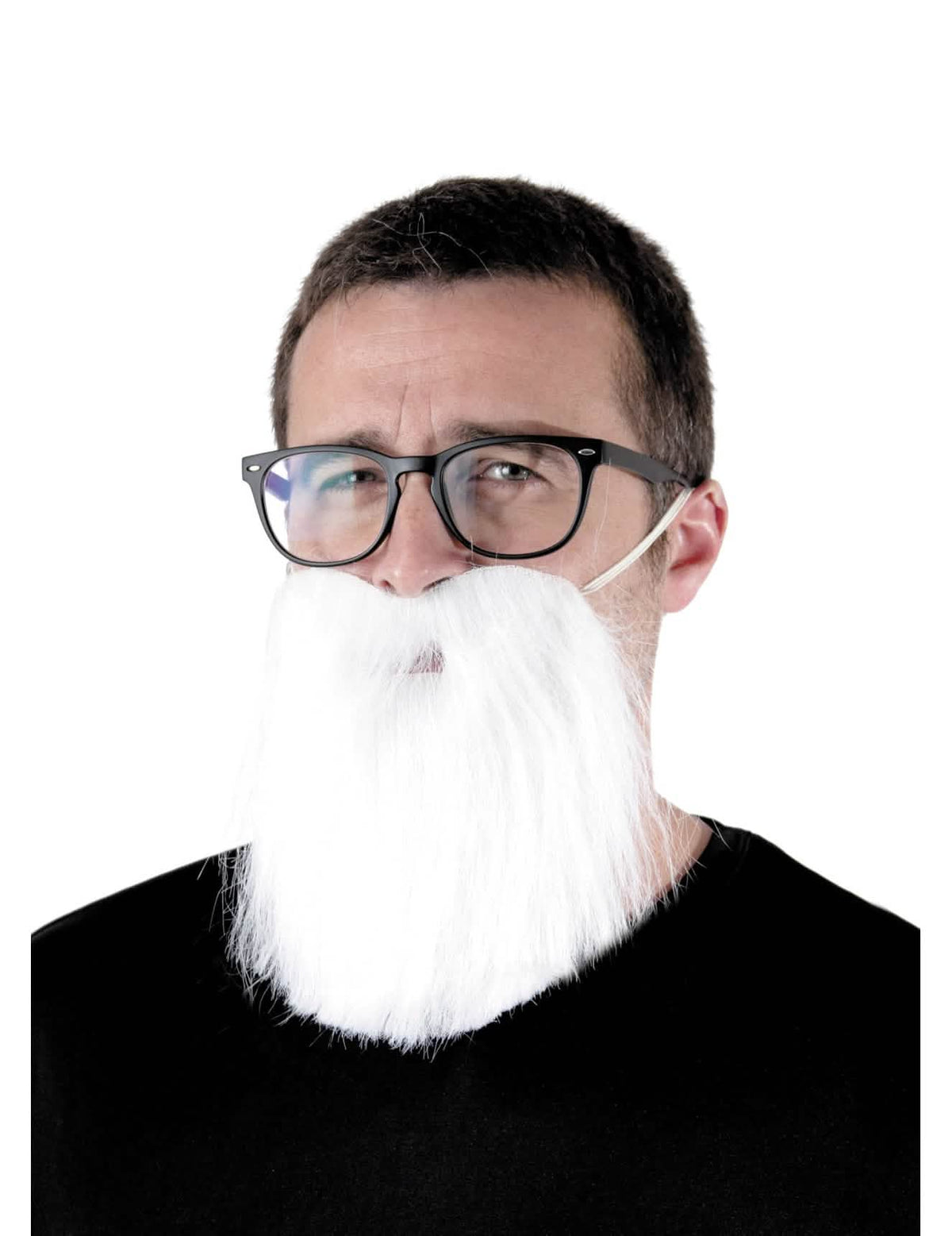 Biela hipsterská brada pre dospelého
