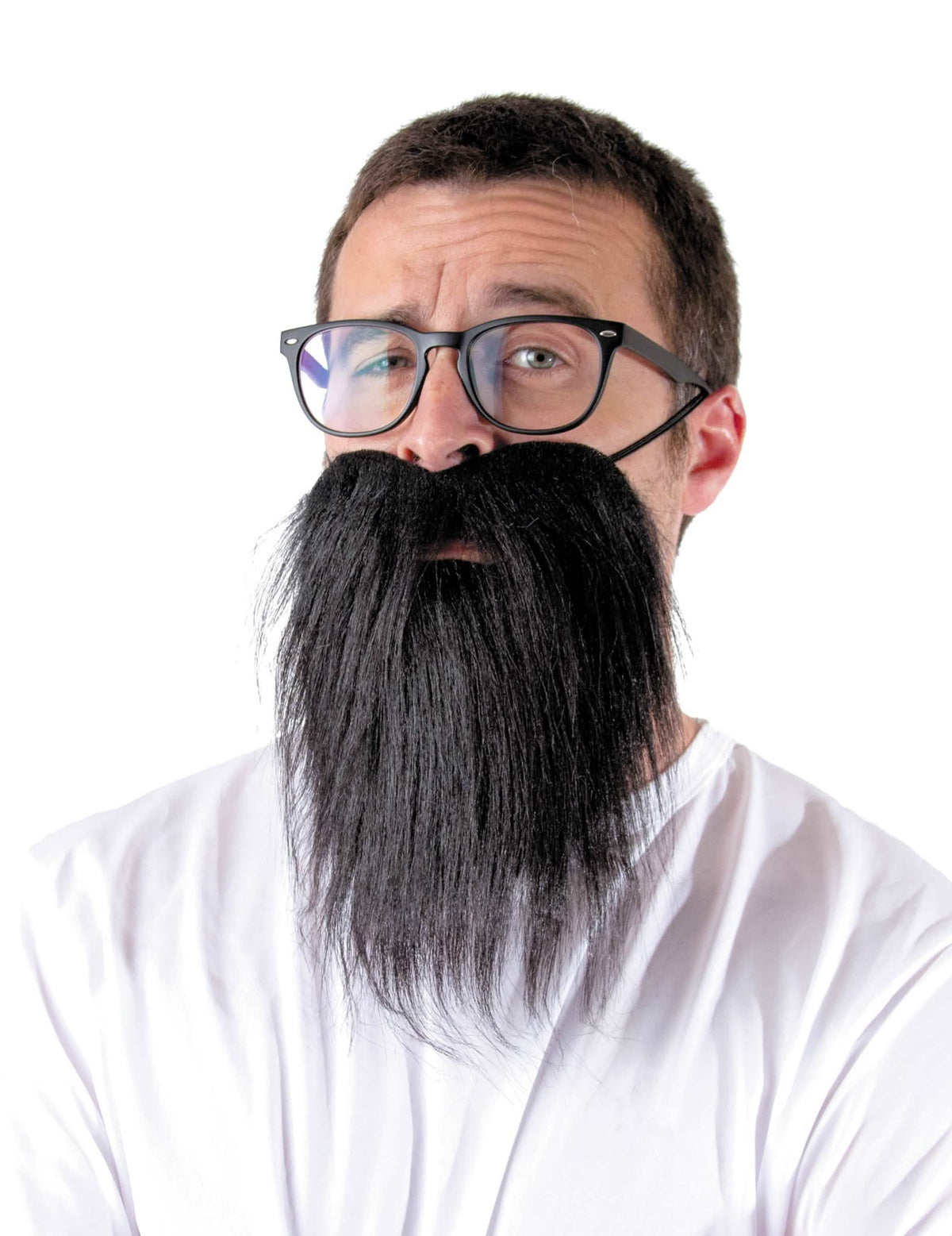 Dlhá čierna hipsterská brada pre dospelý
