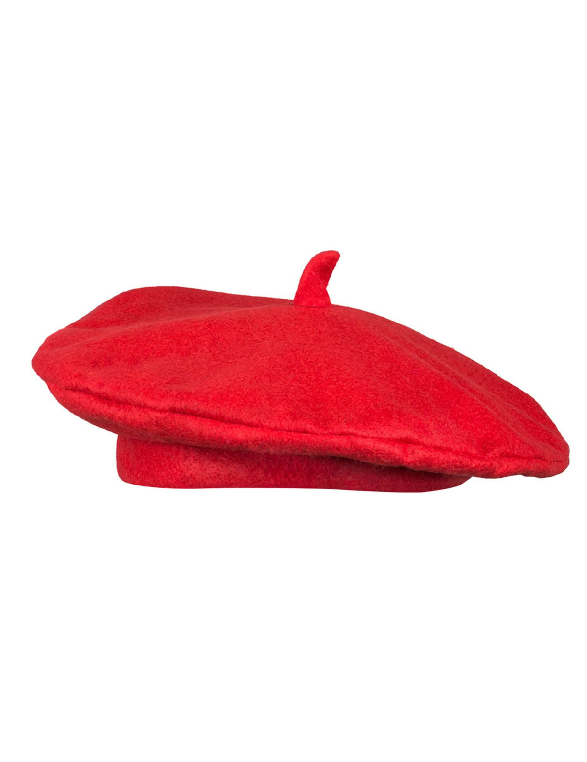 Bočný pohľad na baskický baret pre dospelý