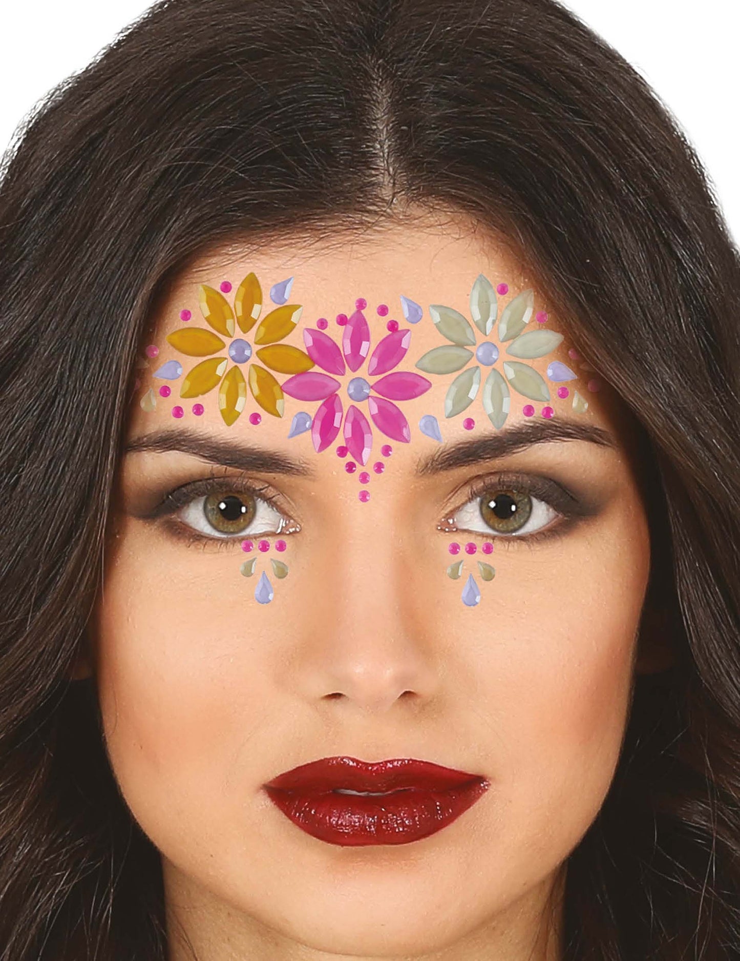 Farebné kvetinové lepiace šperky