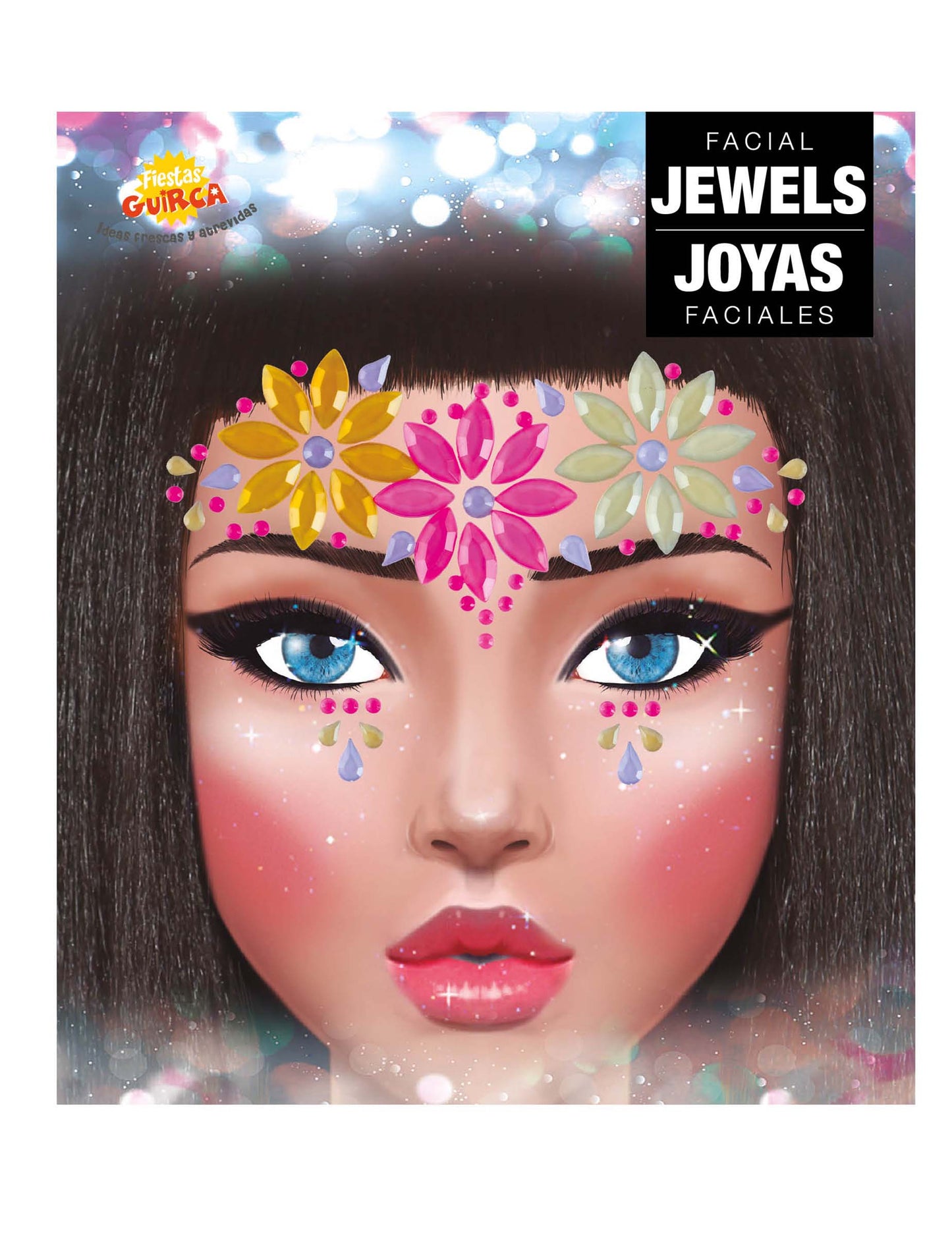 Farebné kvetinové lepiace šperky