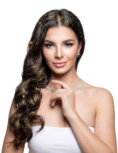 Festivalový make-up s trblietkami a kamienkami