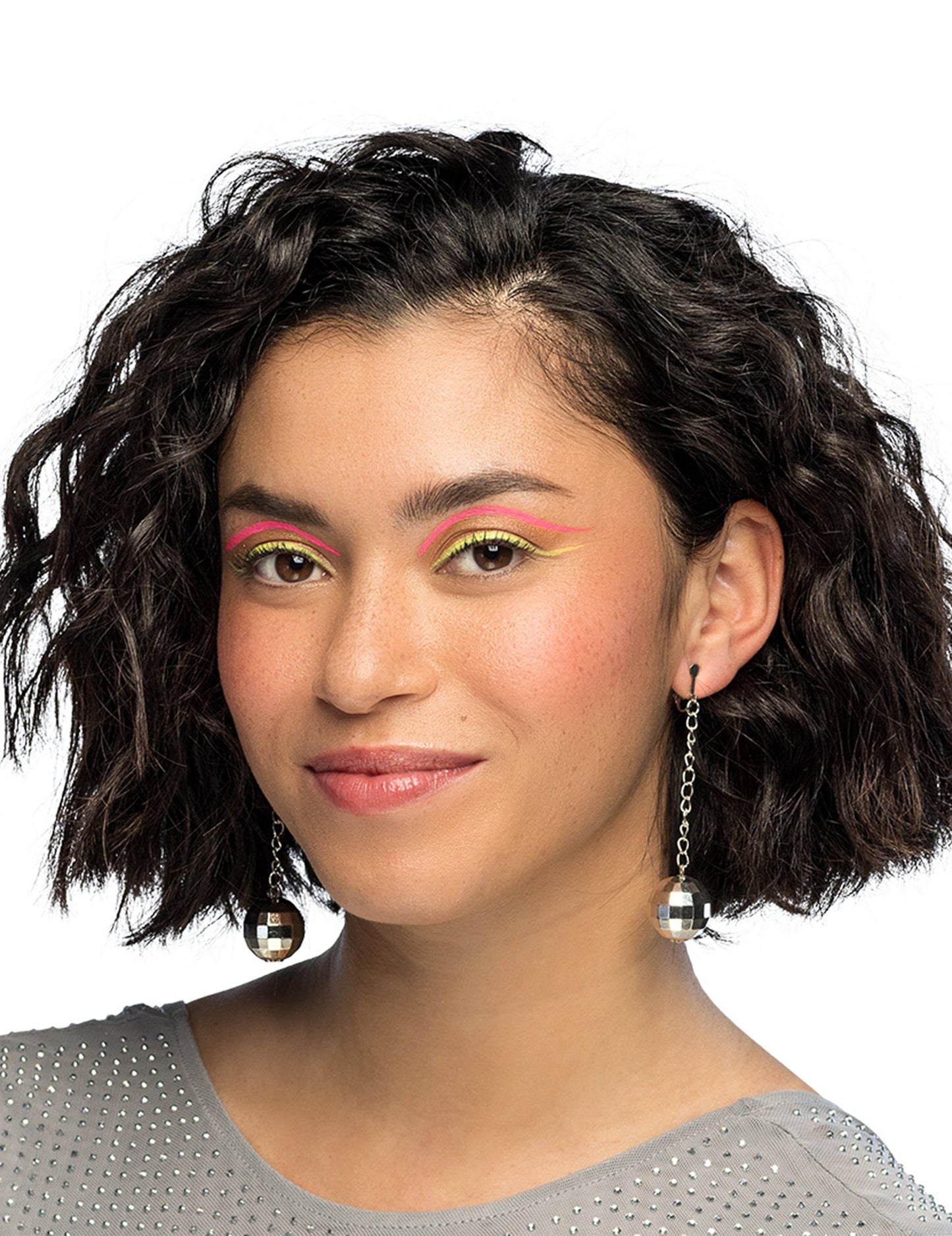 Ženské disco guľové náušnice