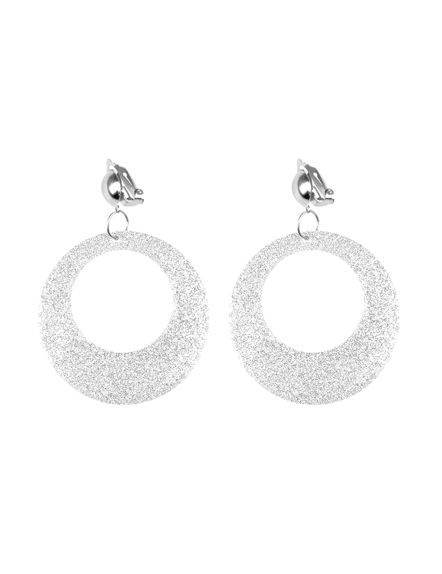 Dámske strieborné trblietavé náušnice