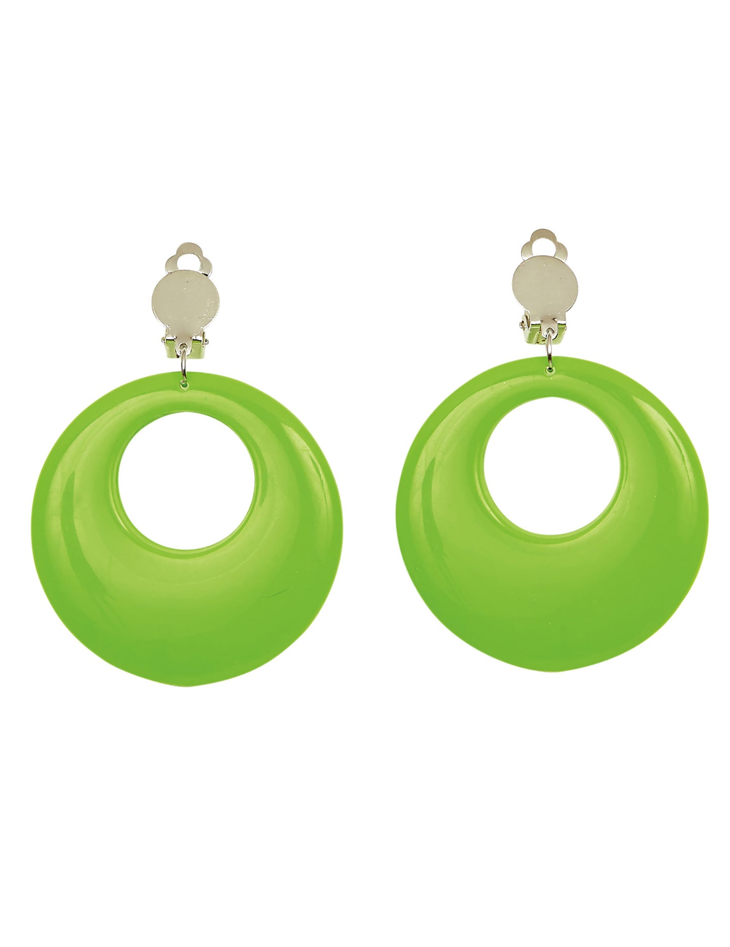 Fluorescenčné zelené náušnice pre dospelých