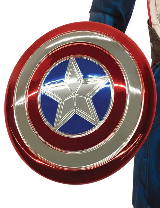 Metalický plastový štít Captain America™ 30 cm dieťa