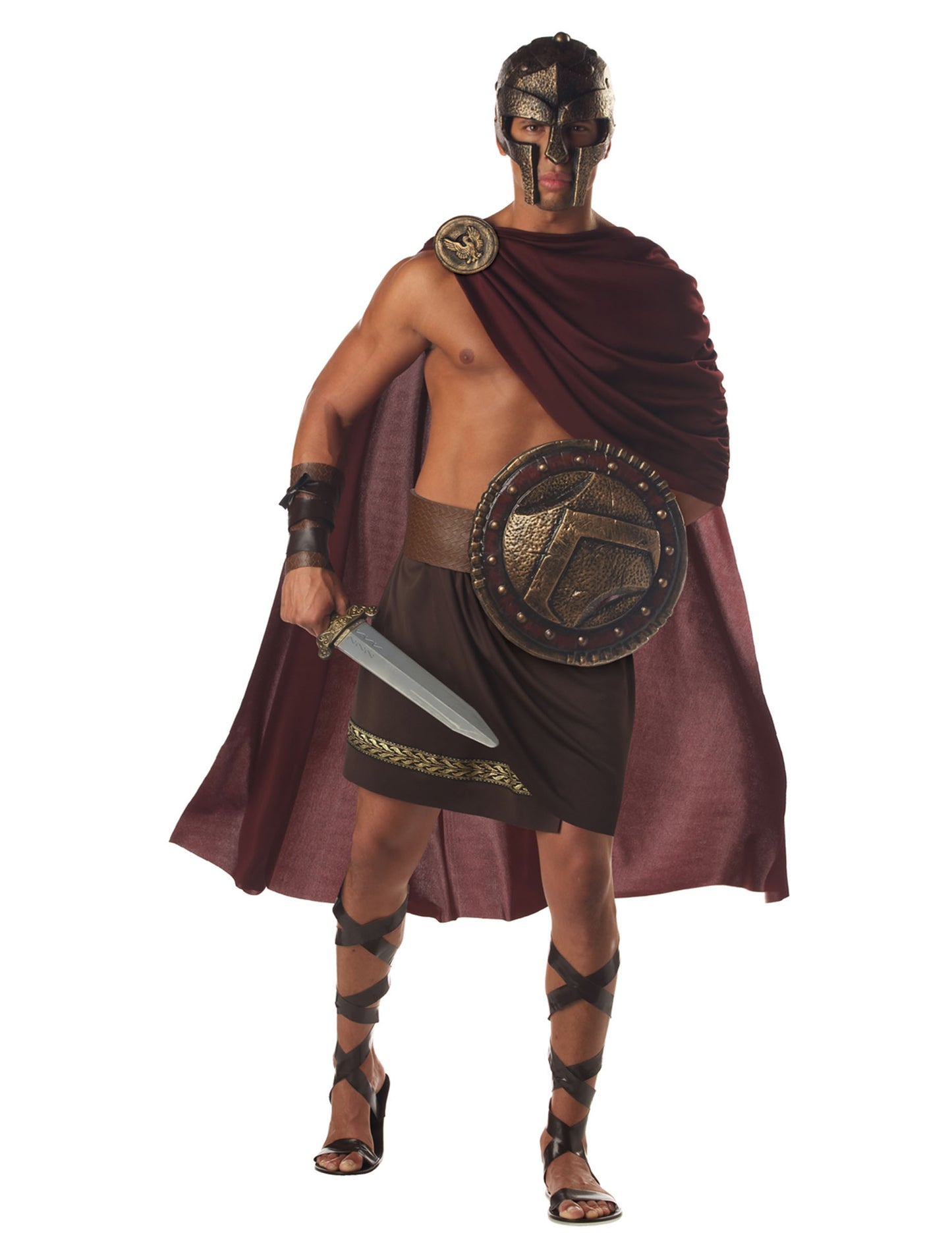 Plastový spartan štít a spartánska rýchlosť