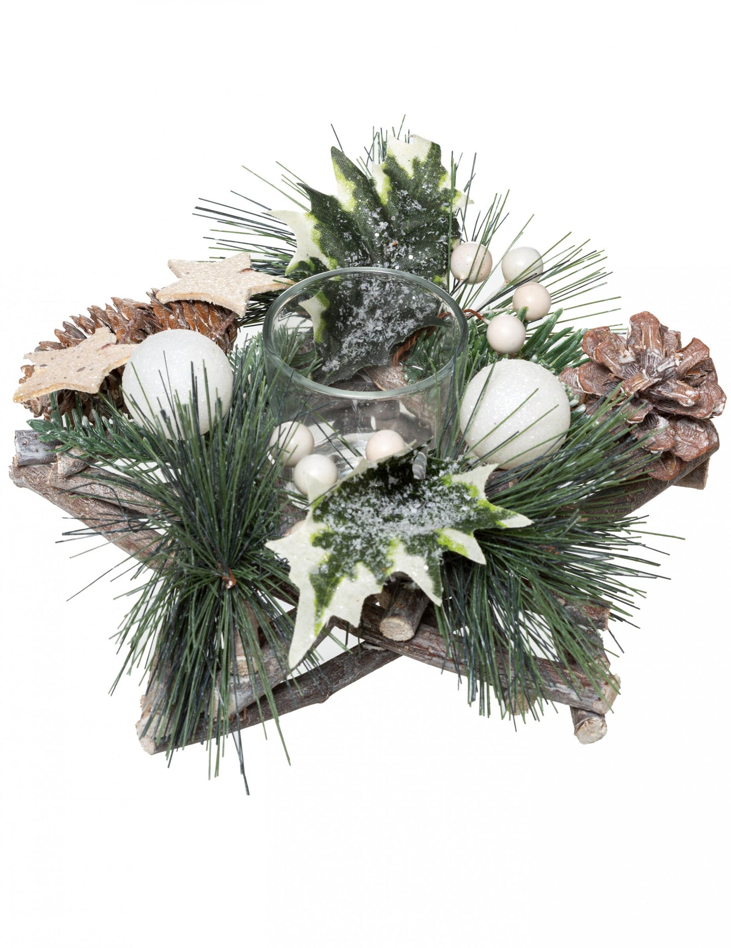 Držiak na čajové sviečky Woodland Star 20 cm Vianočné ozdoby