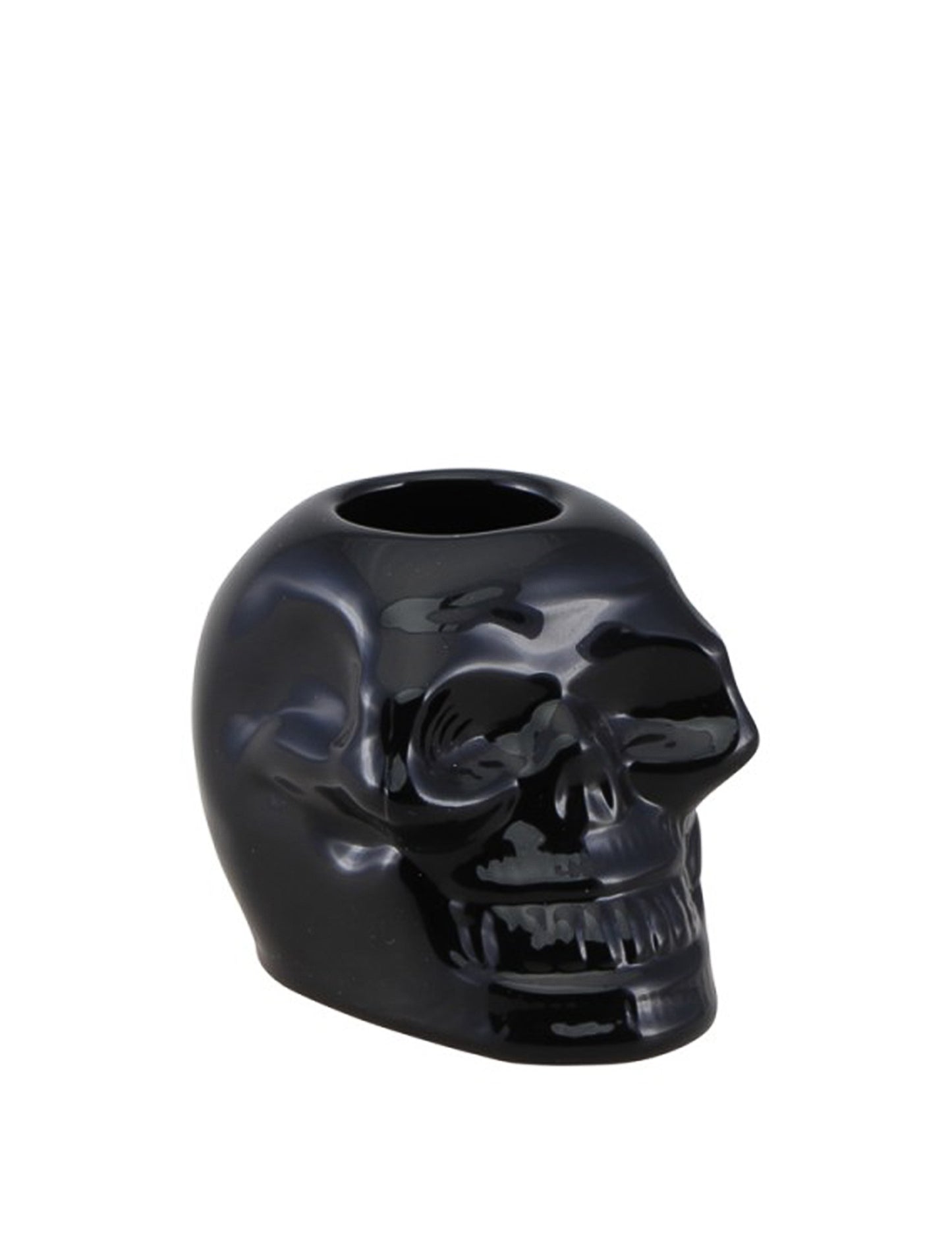 Držiak sviečok čiernej lebky 5 cm