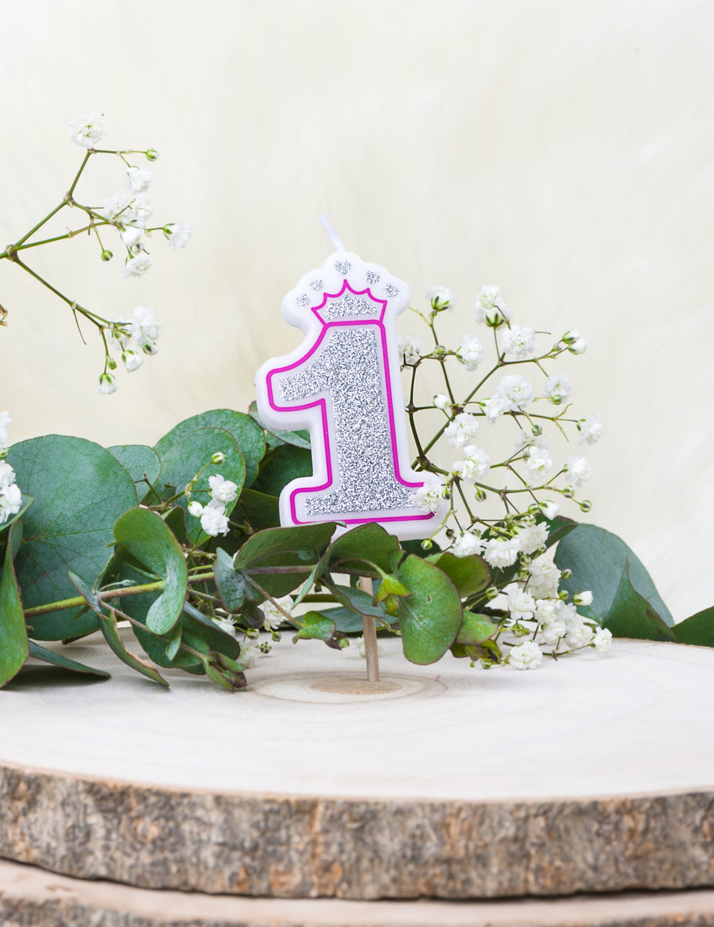 Narodeninová sviečka číslo 1 princezná 5.8 cm trblietky