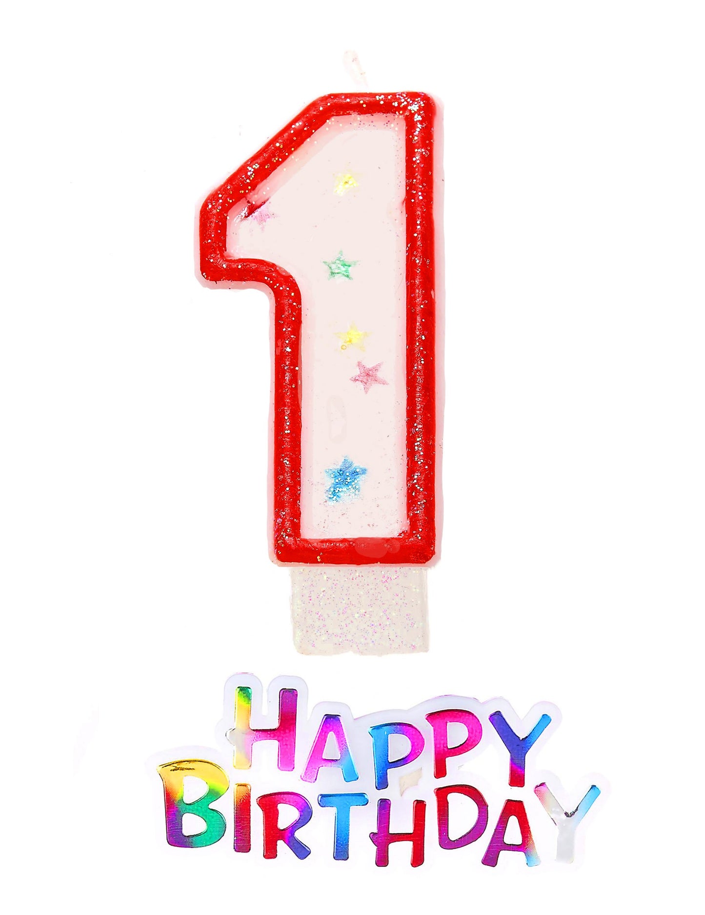 Trblietavá narodeninová sviečka s hviezdou číslo 1