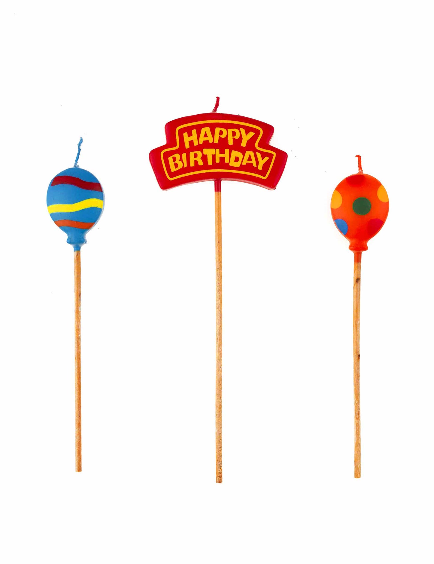 Farebné narodeninové sviečky s motívmi balónov