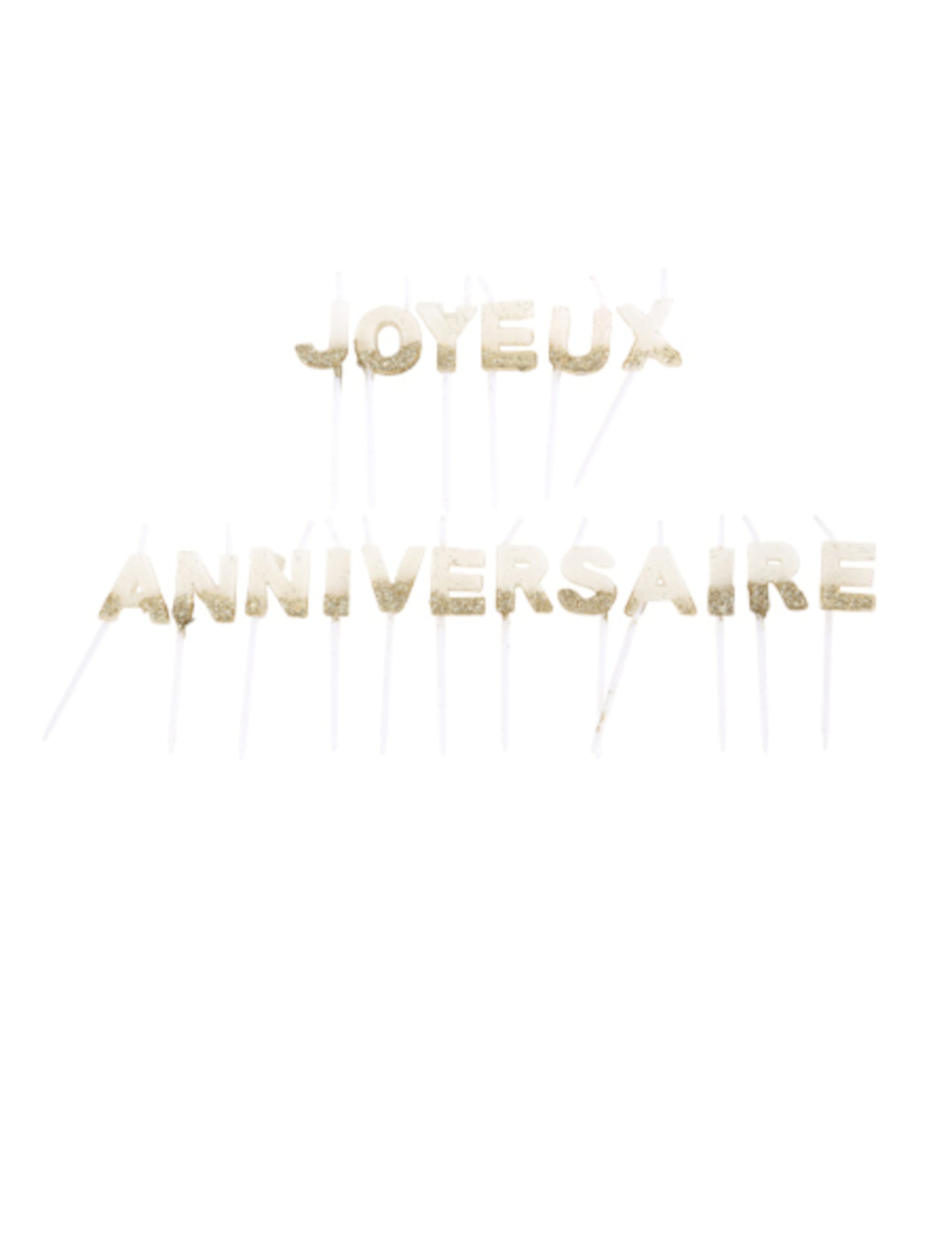 Biele a zlaté trblietavé sviečky k narodeninám 4.3 cm, sada 18 kusov