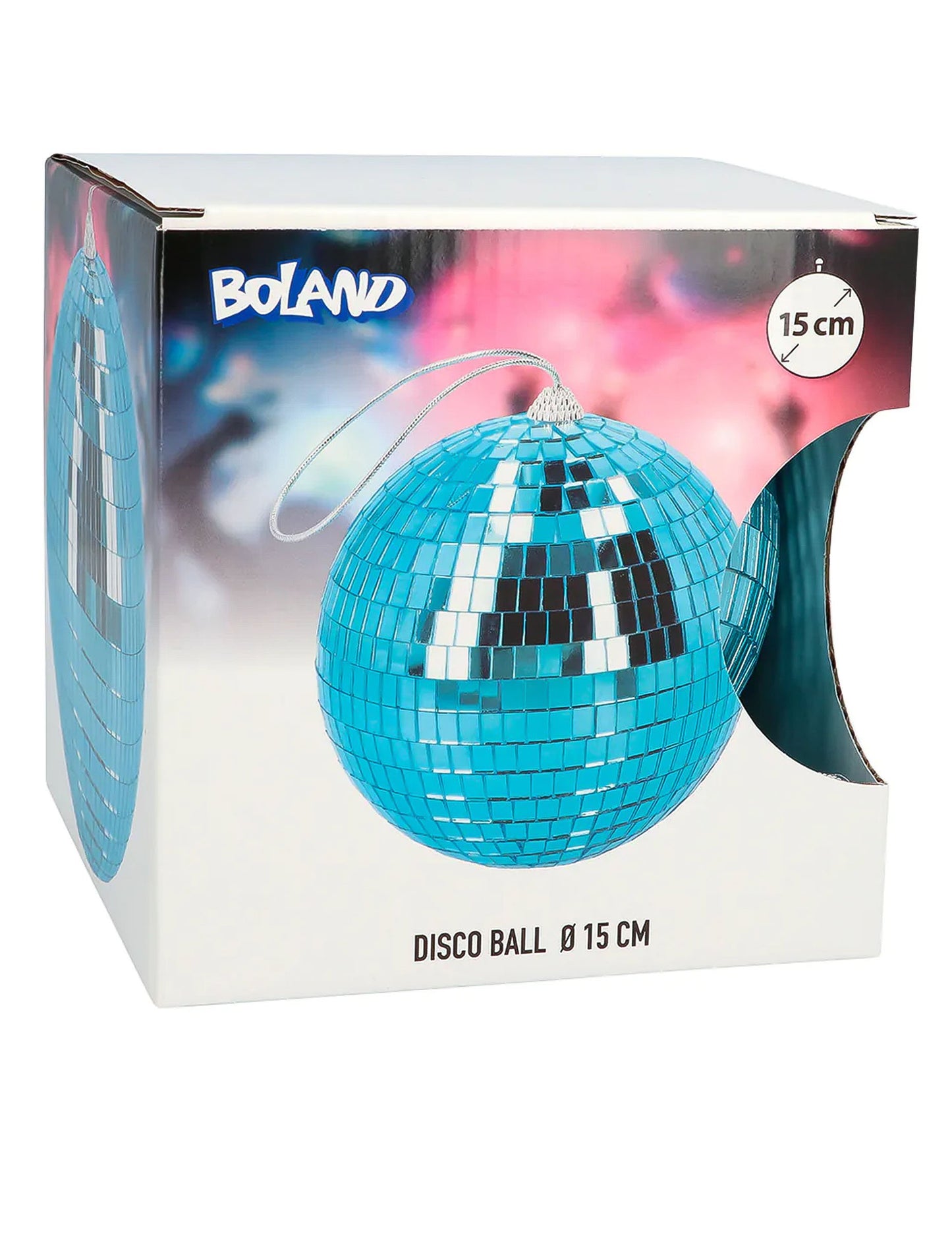 Modrá fazetovaná guľa 15 cm