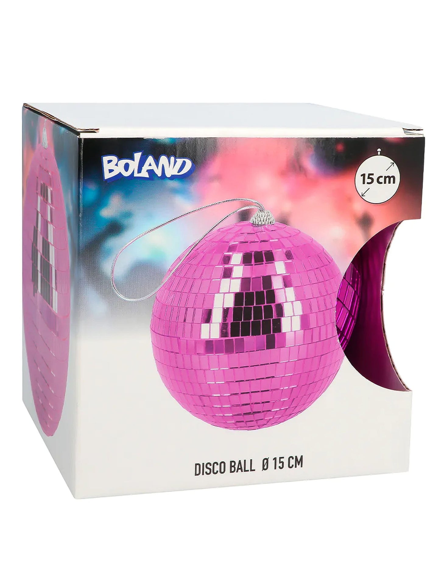Fuchsia 15 Pink Facet Ball cm