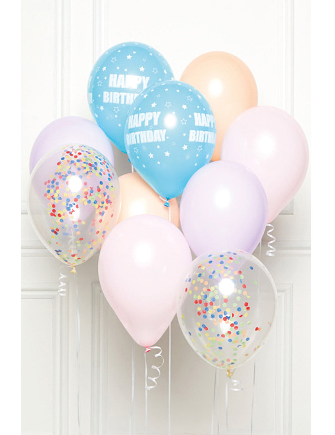 Kytica 10 pastelových latexových balónov k narodeninám 27 cm viacfarebný