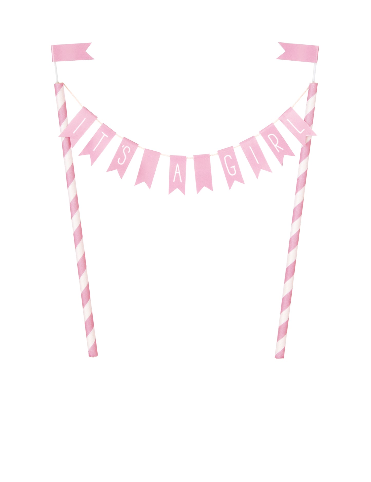 Cake topper it's a girl pour baby shower rose