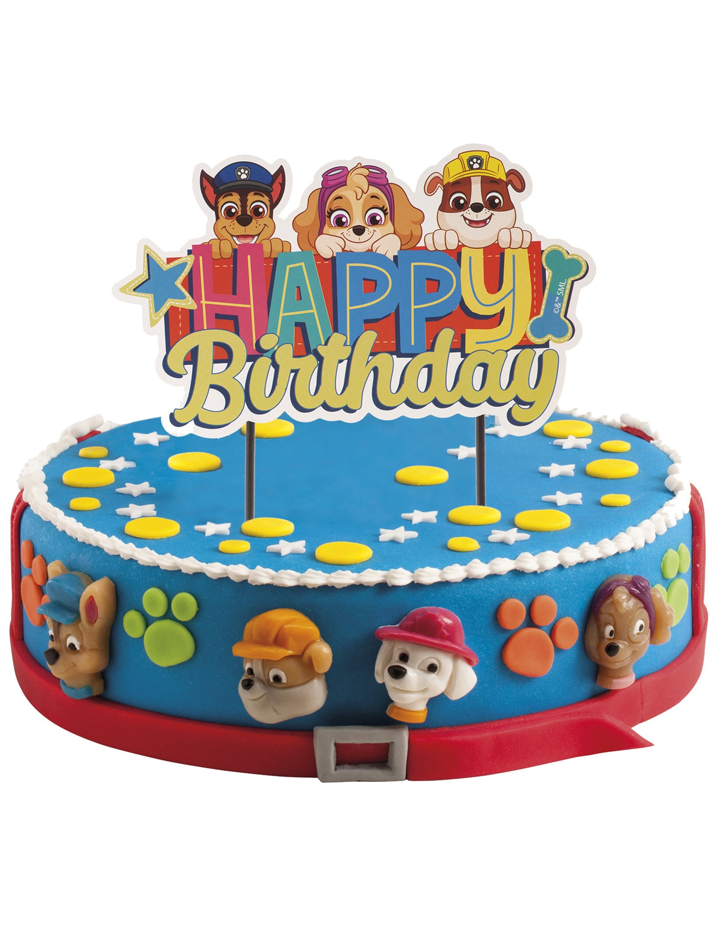 Torta topper všetko najlepšie k narodeninám Paw Patrol 17.5 cm