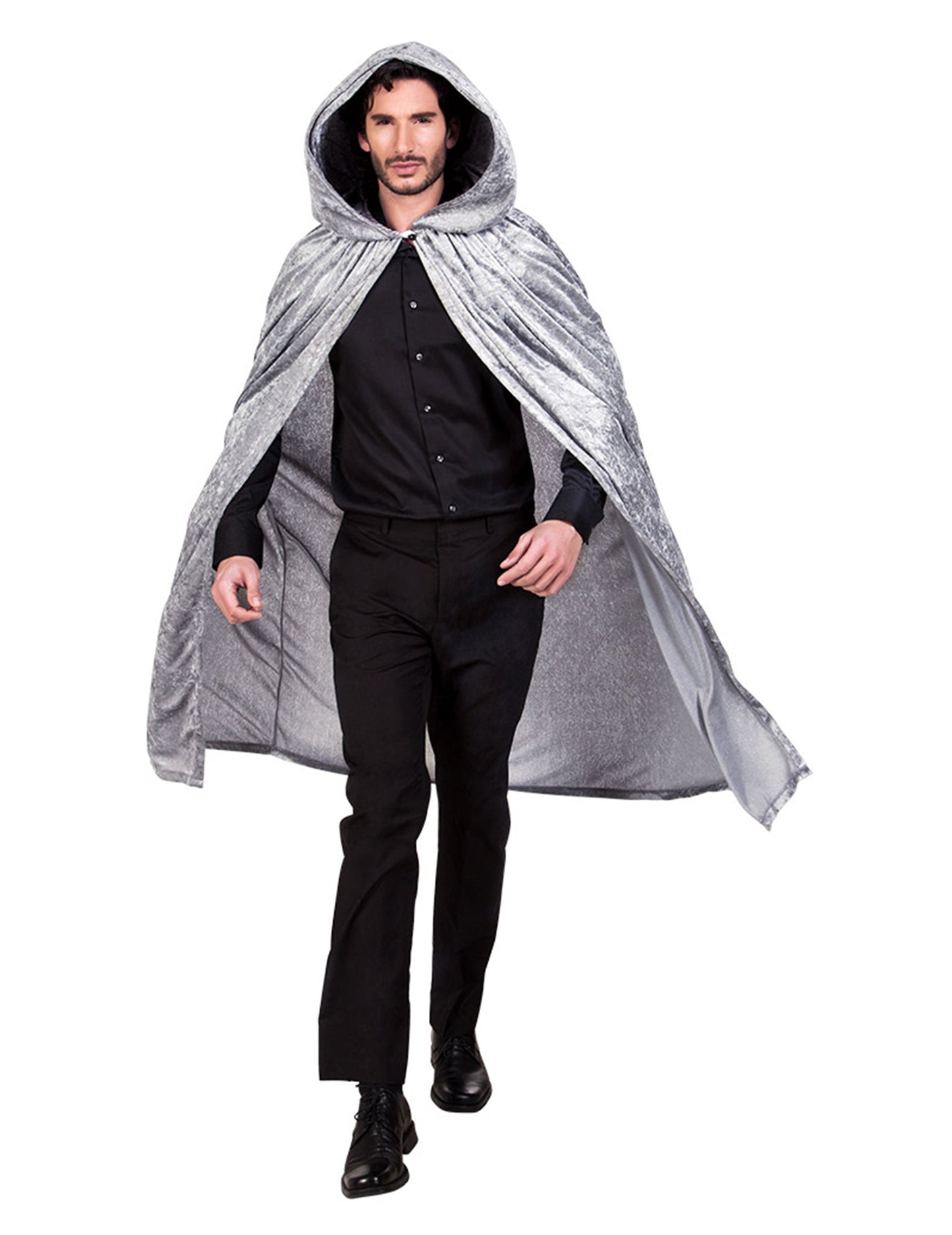 Grey Cape Velvet vzhľad 170 cm Halloween Acle