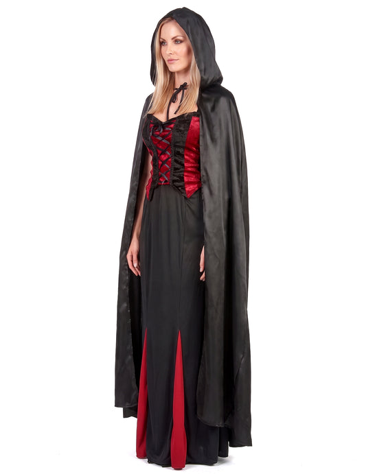 Halloween dospelý čierny upírsky mys Cape