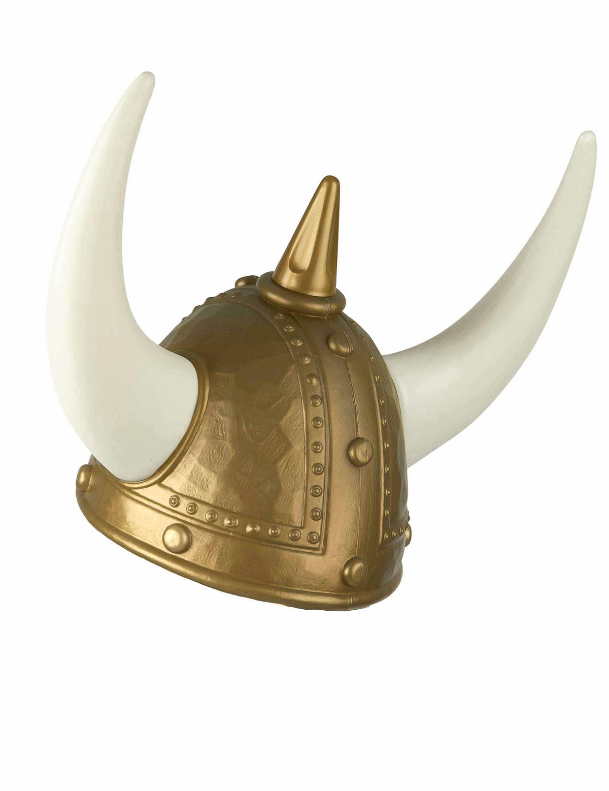 Bočný pohľad na vikingskú prilbu s rohmi pre dospelého