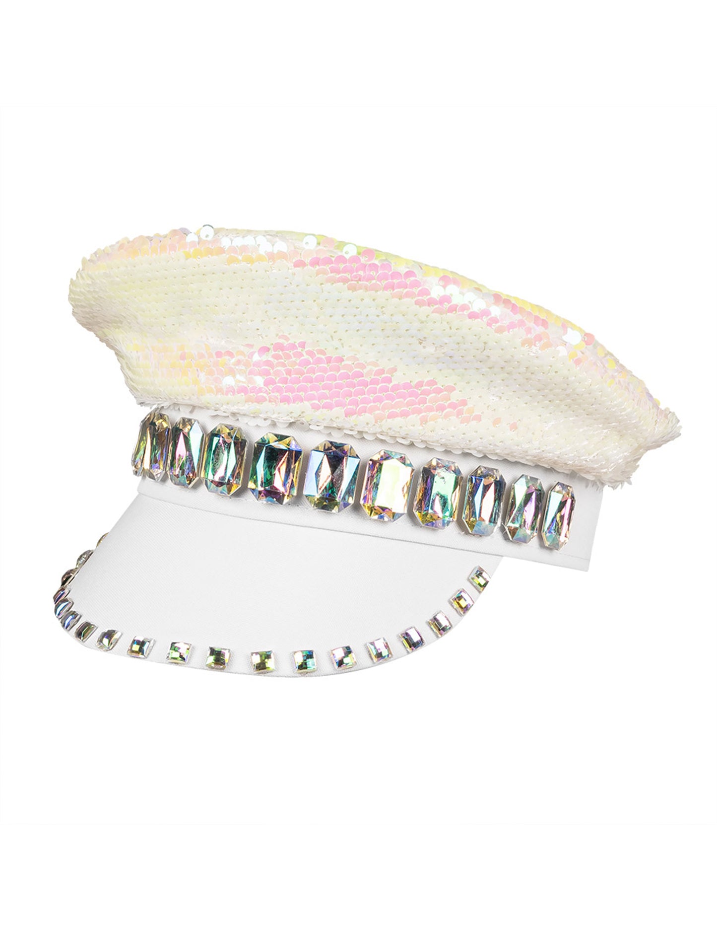 Reverzibilné flitry klobúk a dospelá perla a biela